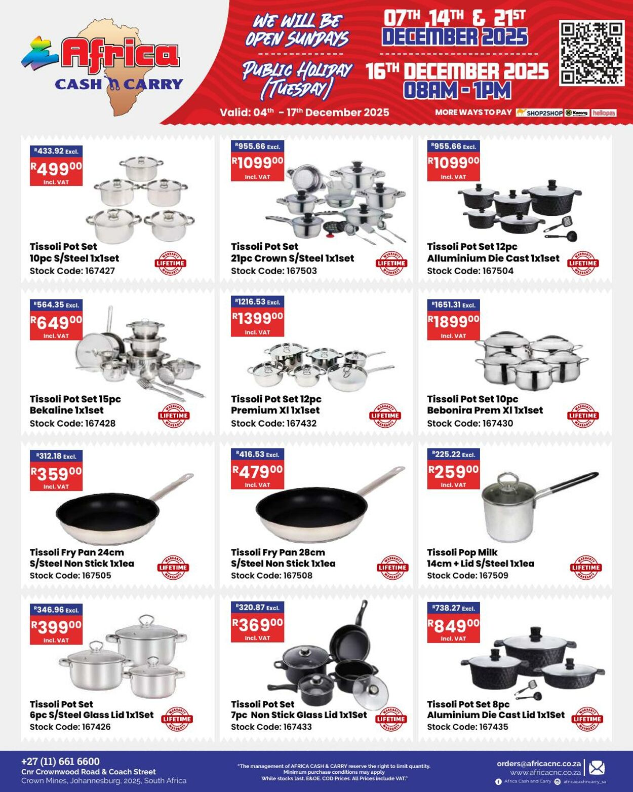 Special Africa Cash&Carry 04.12.2025 - 17.12.2025