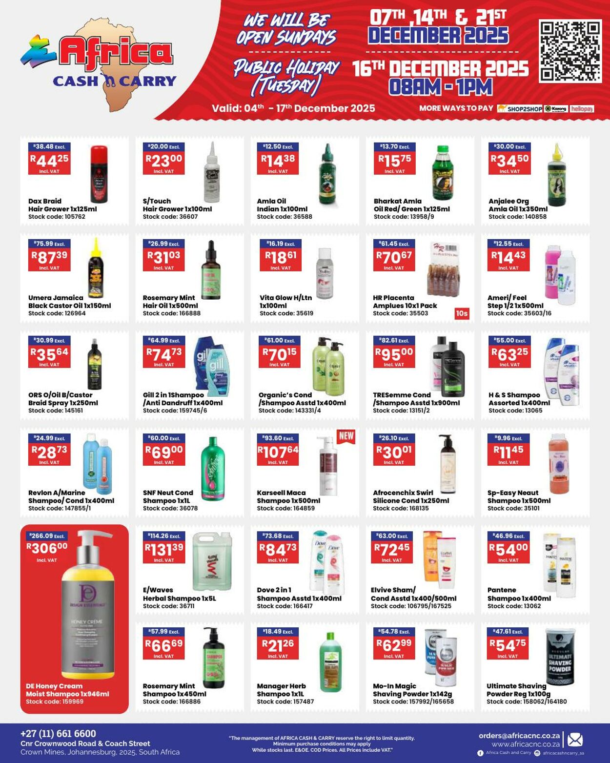 Special Africa Cash&Carry 04.12.2025 - 17.12.2025