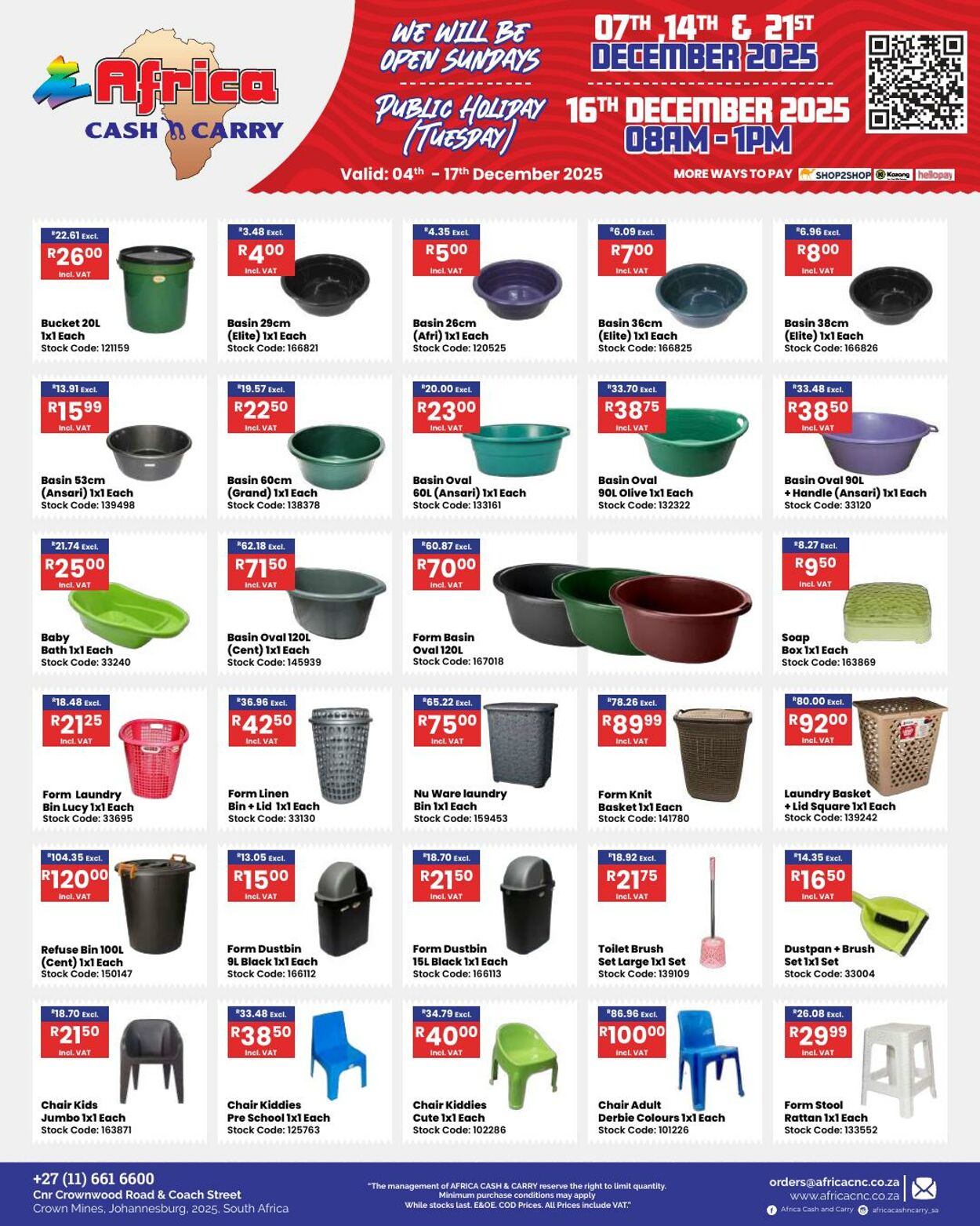 Special Africa Cash&Carry 04.12.2025 - 17.12.2025