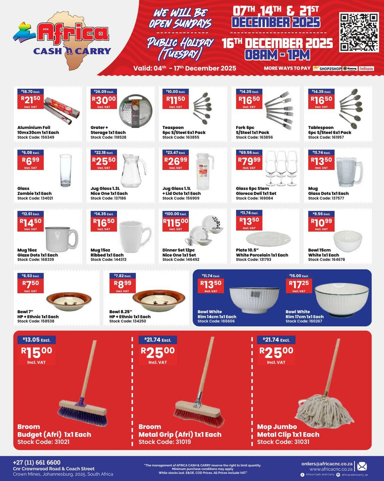 Special Africa Cash&Carry 04.12.2025 - 17.12.2025
