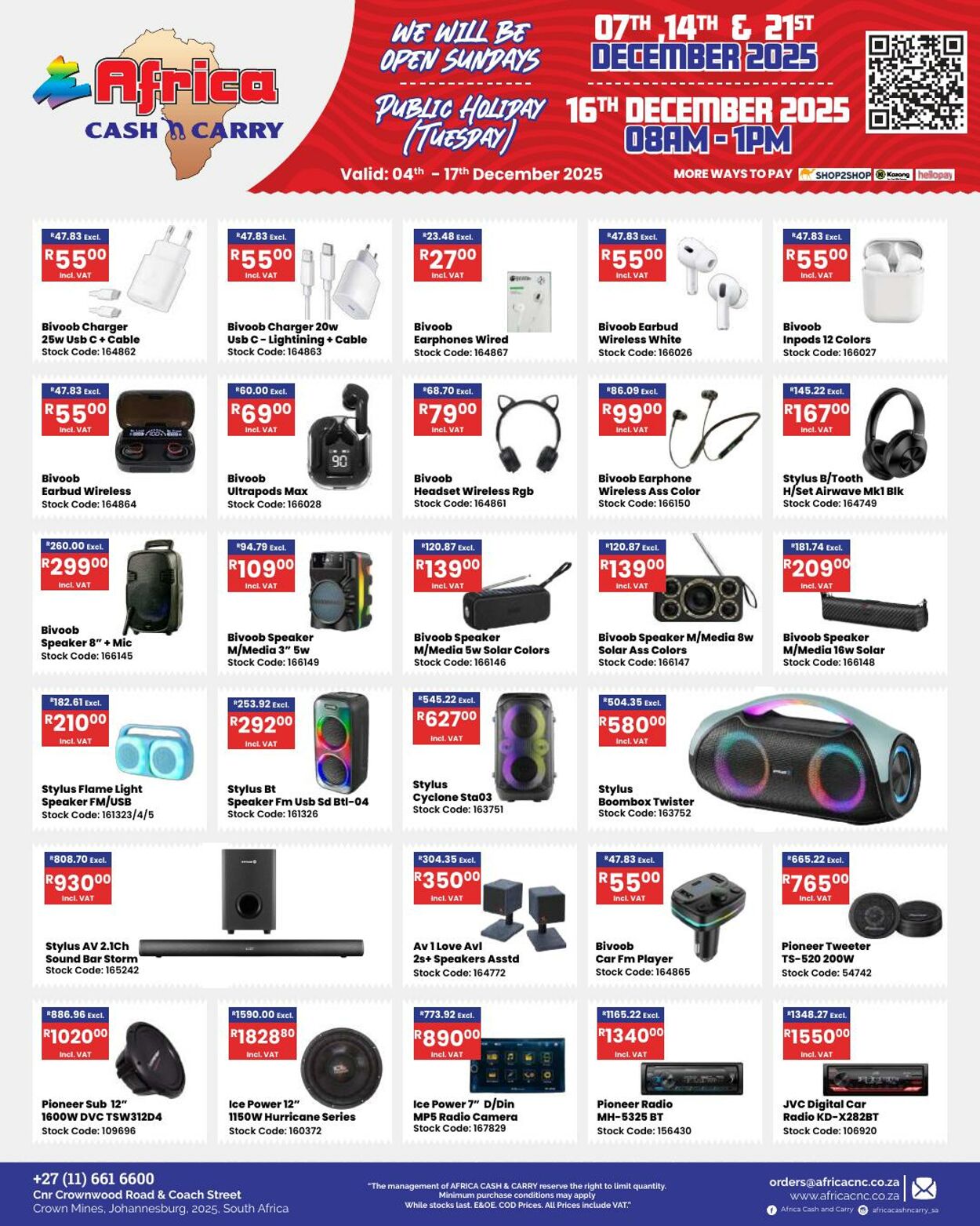Special Africa Cash&Carry 04.12.2025 - 17.12.2025