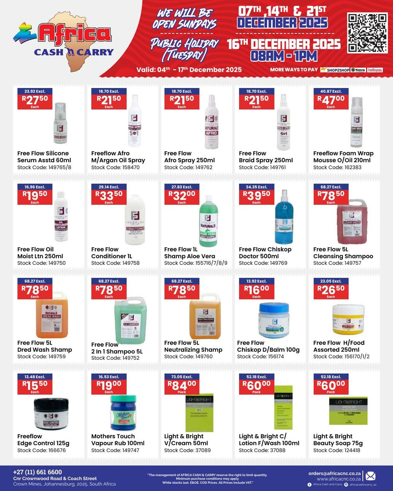 Special Africa Cash&Carry 04.12.2025 - 17.12.2025