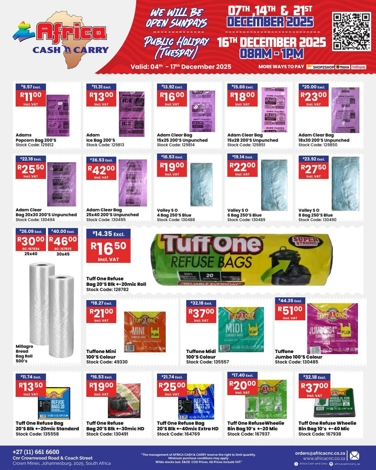 Special Africa Cash&Carry 04.12.2025 - 17.12.2025