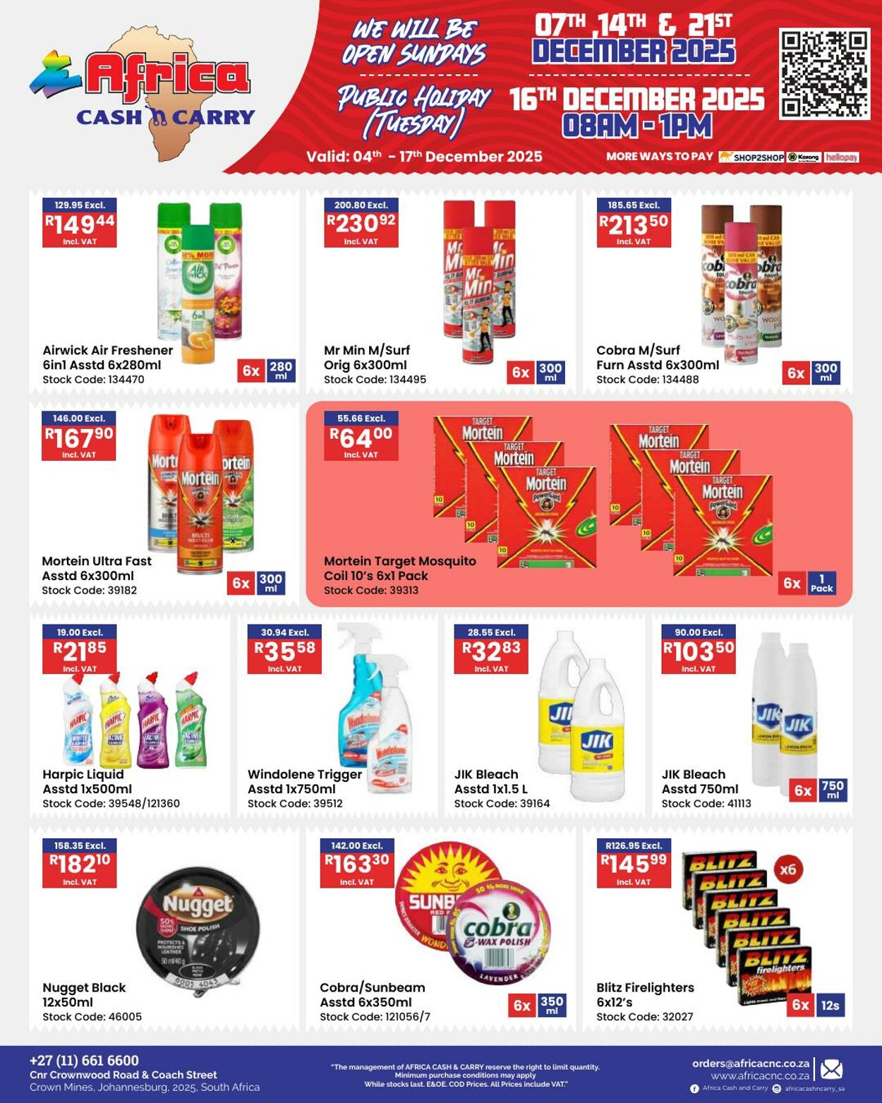 Special Africa Cash&Carry 04.12.2025 - 17.12.2025
