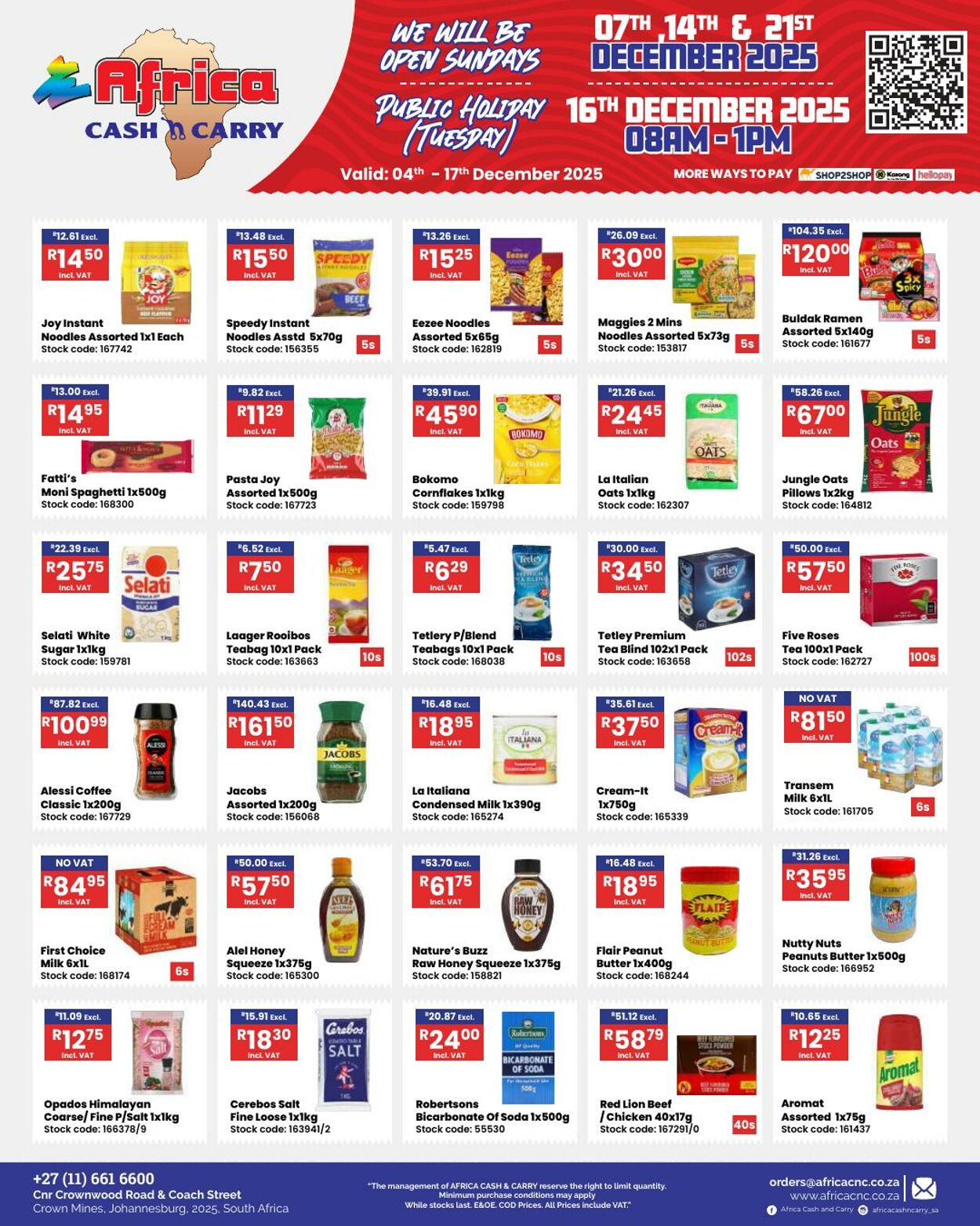 Special Africa Cash&Carry 04.12.2025 - 17.12.2025
