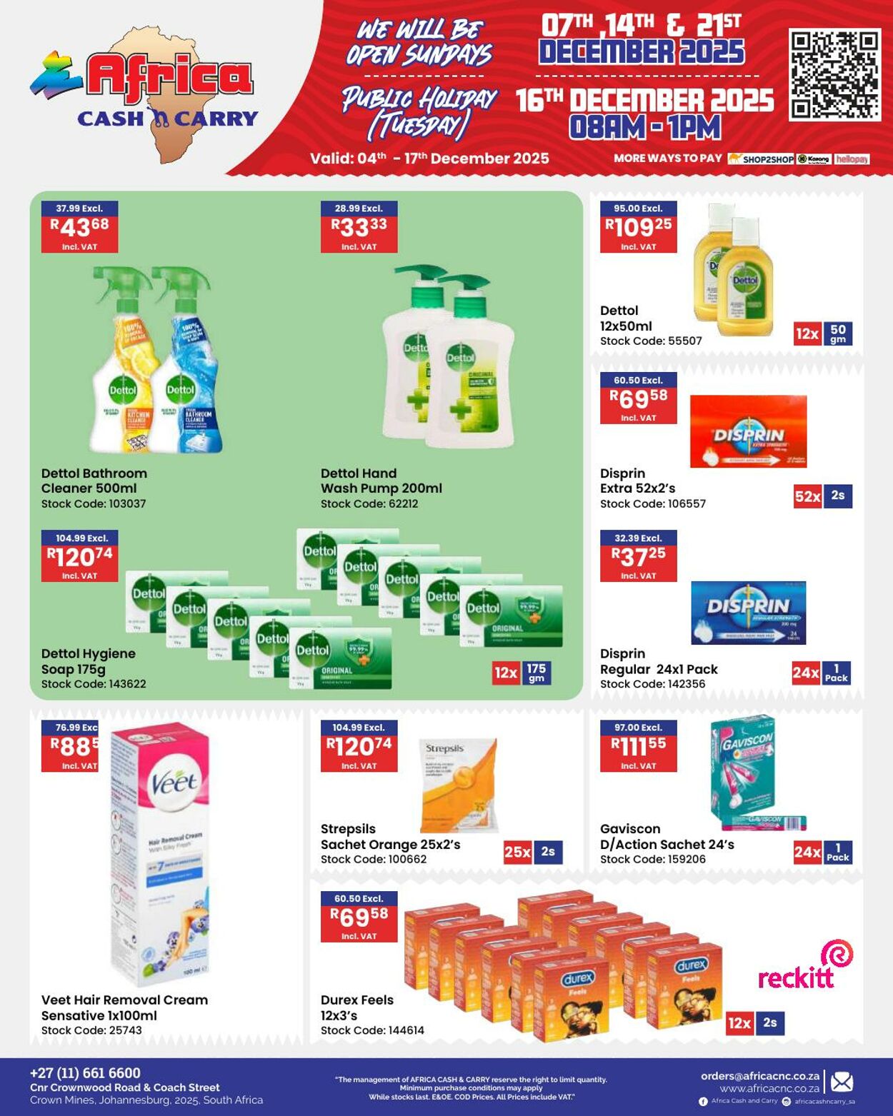 Special Africa Cash&Carry 04.12.2025 - 17.12.2025