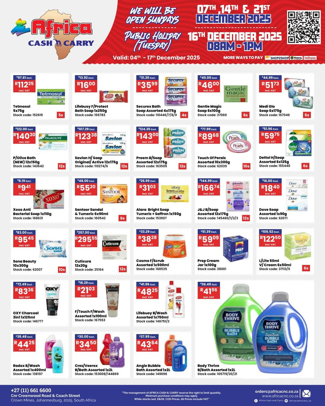 Special Africa Cash&Carry 04.12.2025 - 17.12.2025