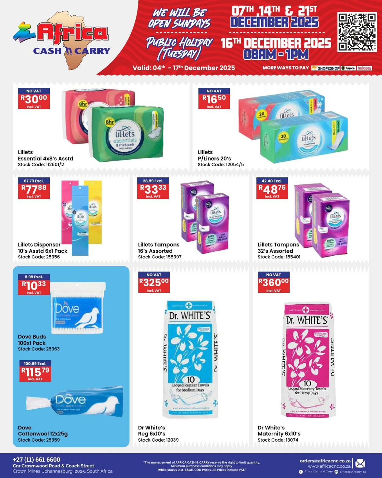 Special Africa Cash&Carry 04.12.2025 - 17.12.2025
