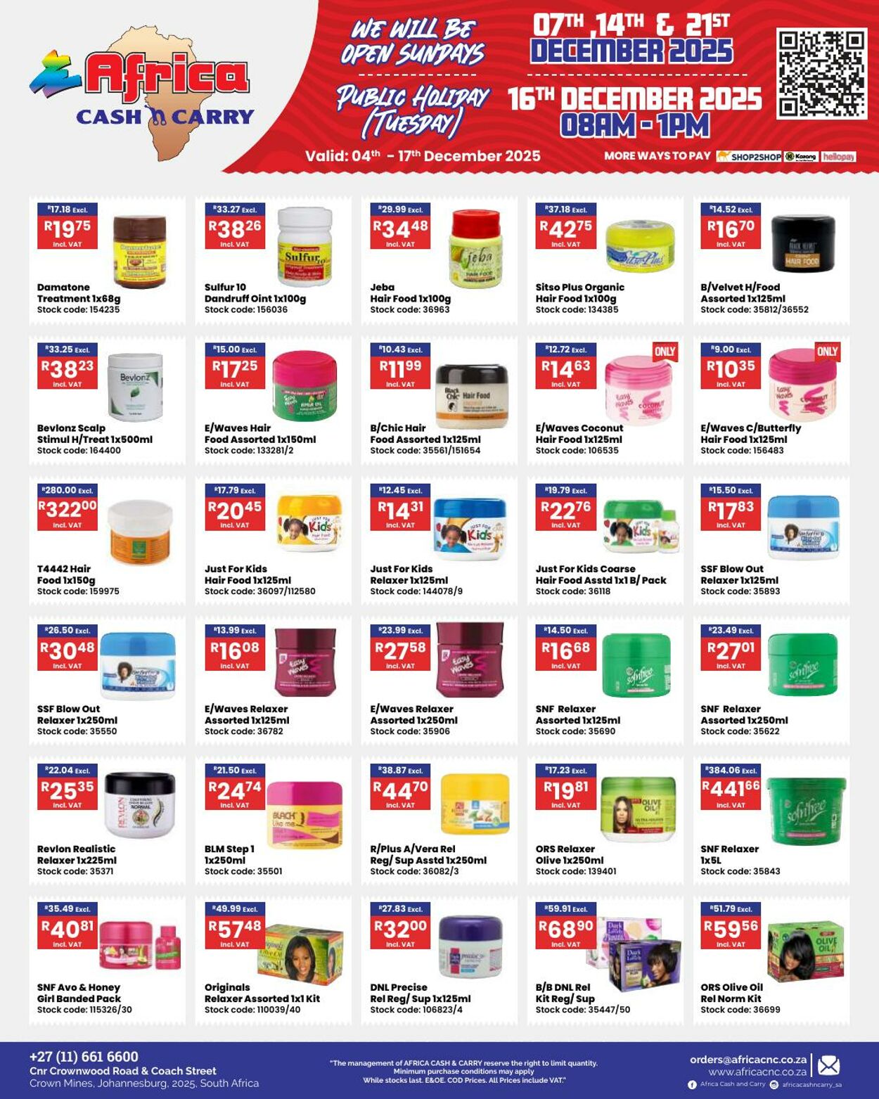 Special Africa Cash&Carry 04.12.2025 - 17.12.2025