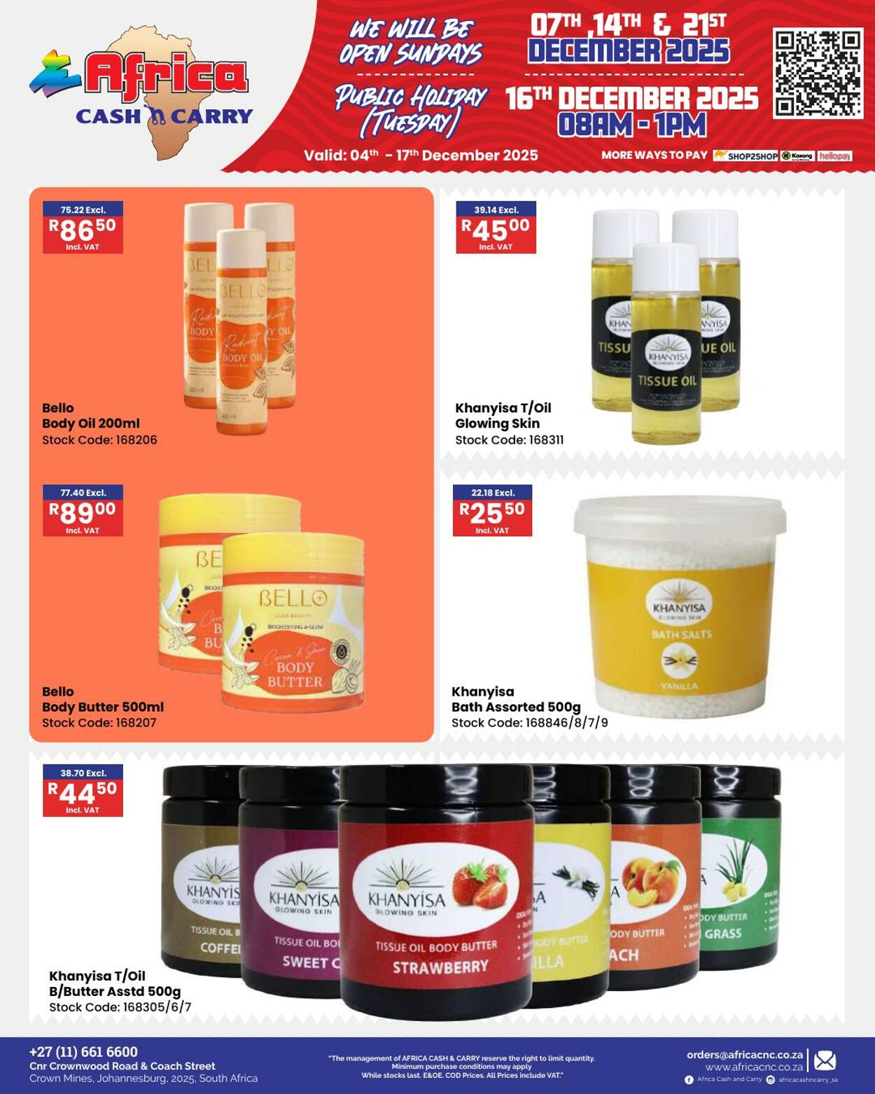 Special Africa Cash&Carry 04.12.2025 - 17.12.2025