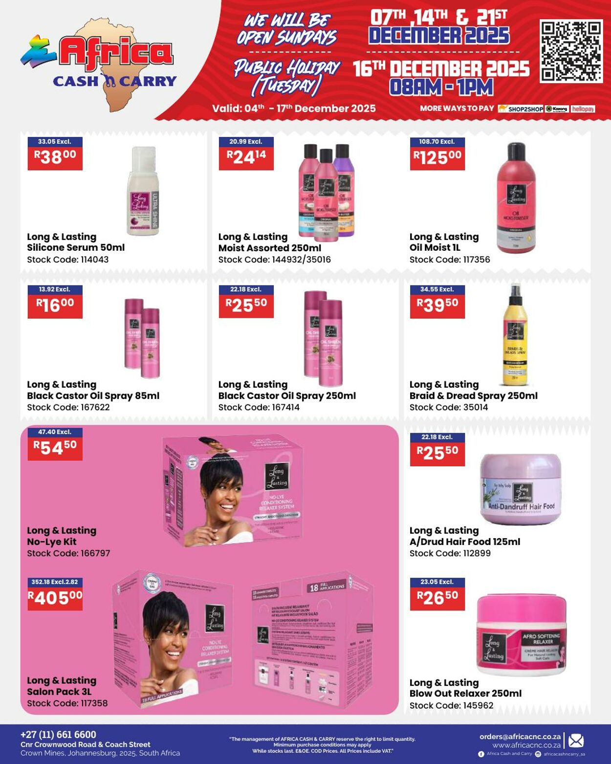 Special Africa Cash&Carry 04.12.2025 - 17.12.2025
