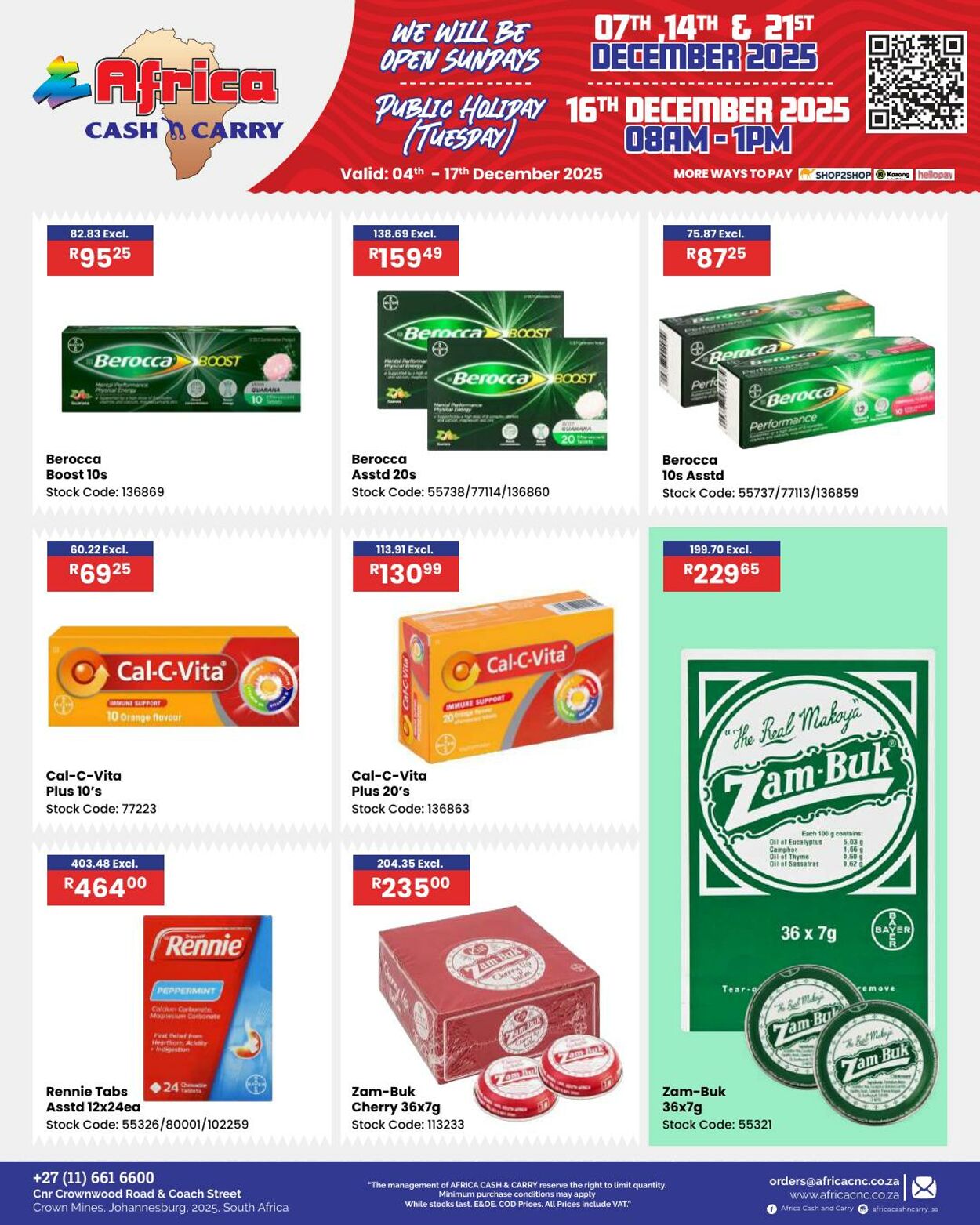 Special Africa Cash&Carry 04.12.2025 - 17.12.2025