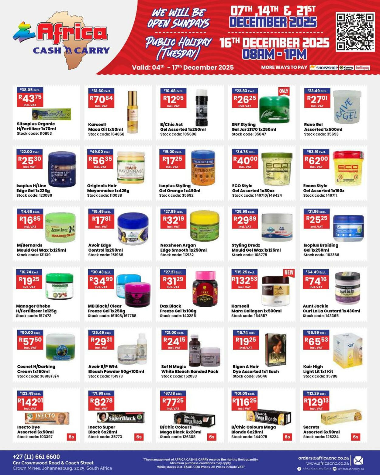 Special Africa Cash&Carry 04.12.2025 - 17.12.2025