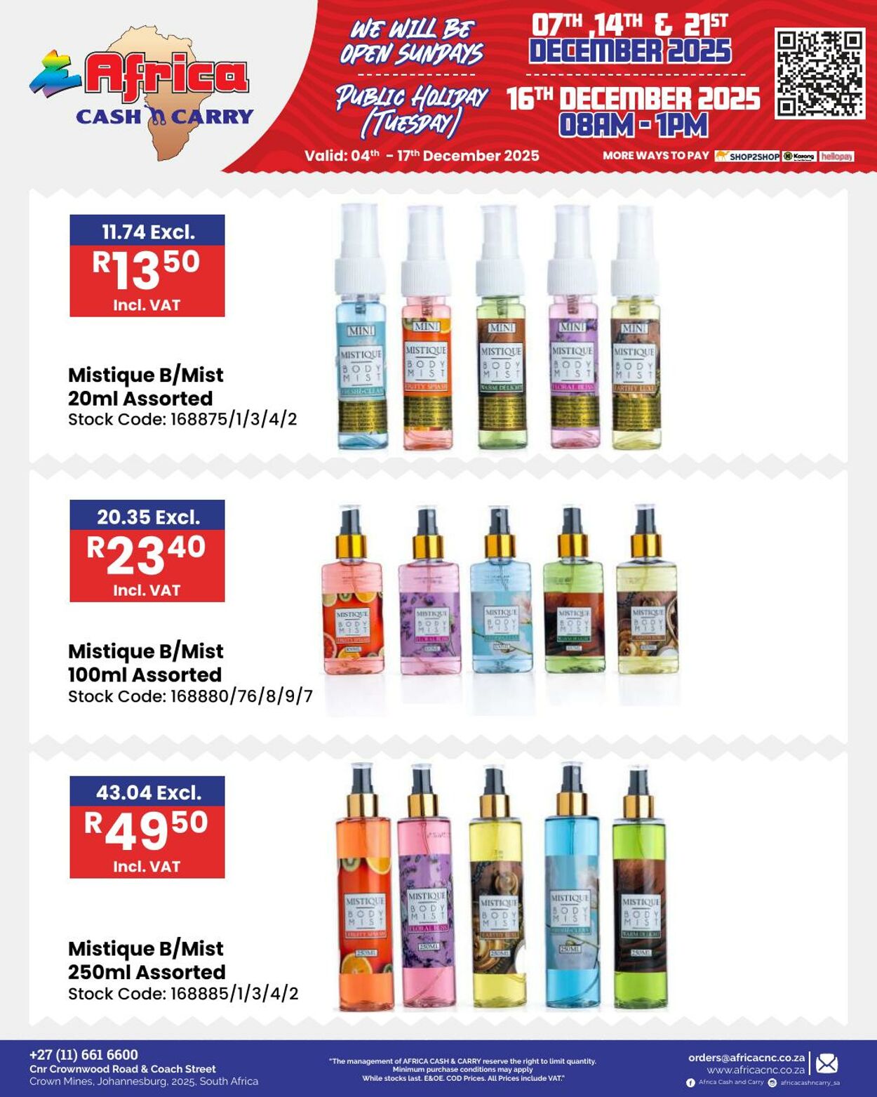 Special Africa Cash&Carry 04.12.2025 - 17.12.2025
