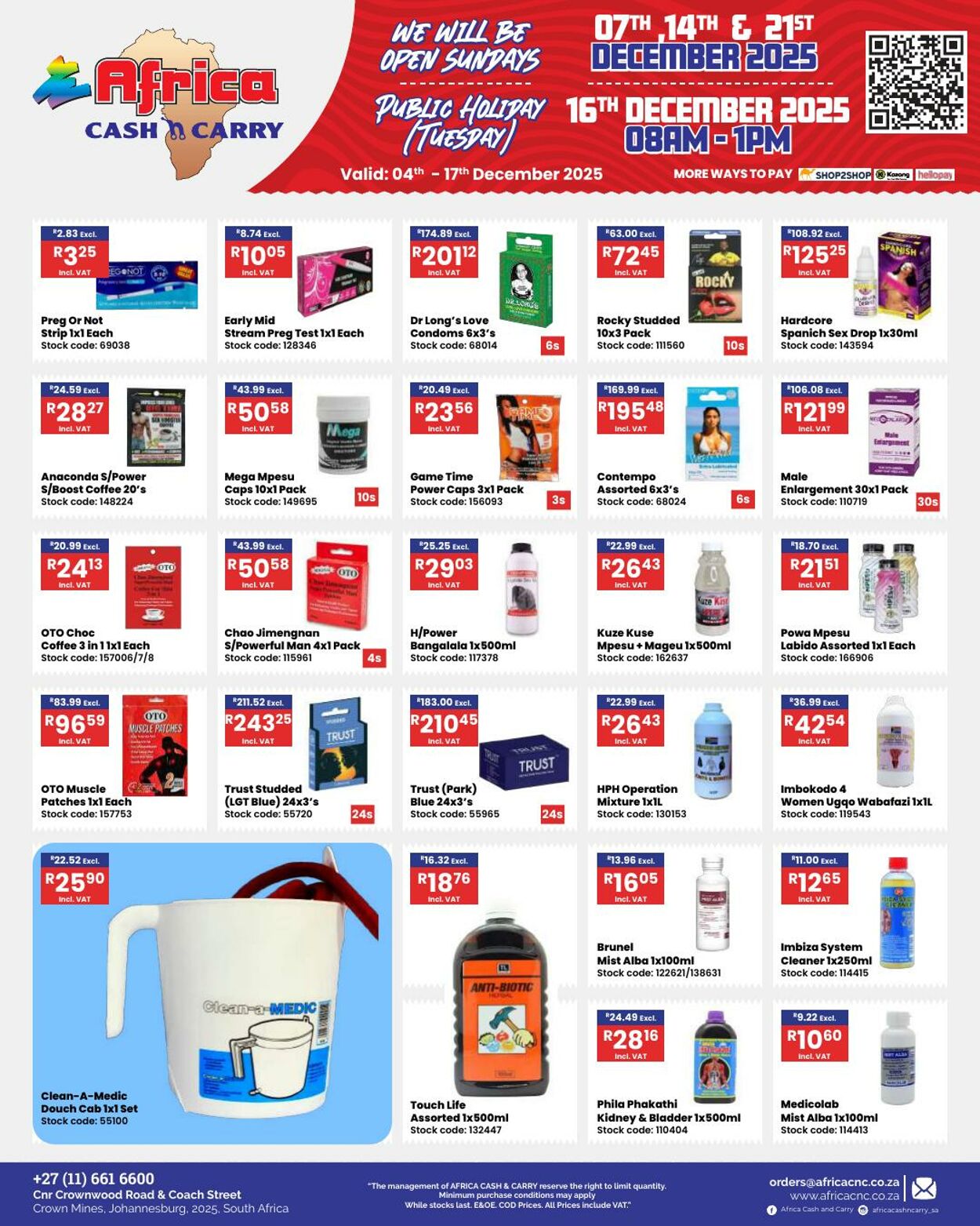 Special Africa Cash&Carry 04.12.2025 - 17.12.2025