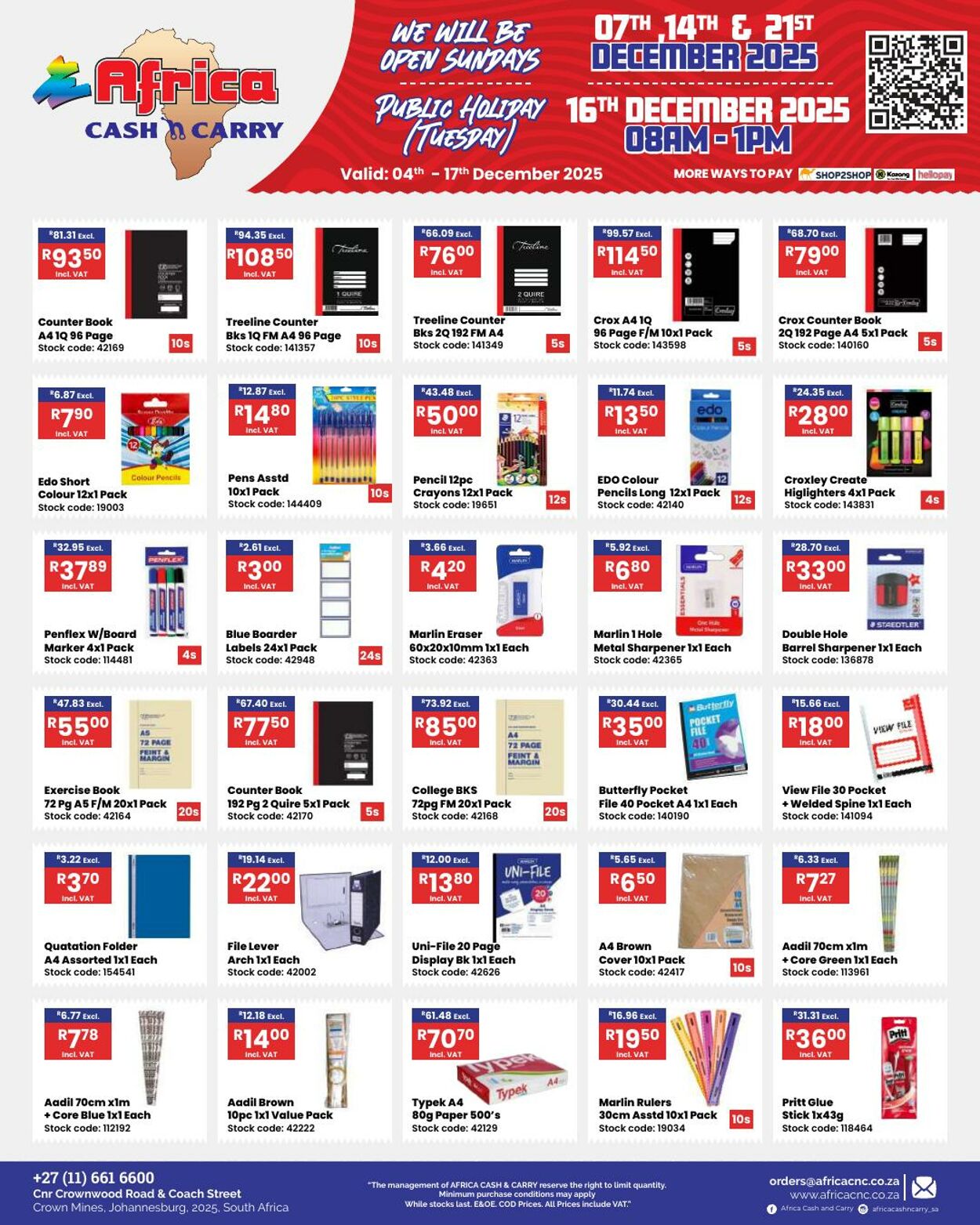 Special Africa Cash&Carry 04.12.2025 - 17.12.2025