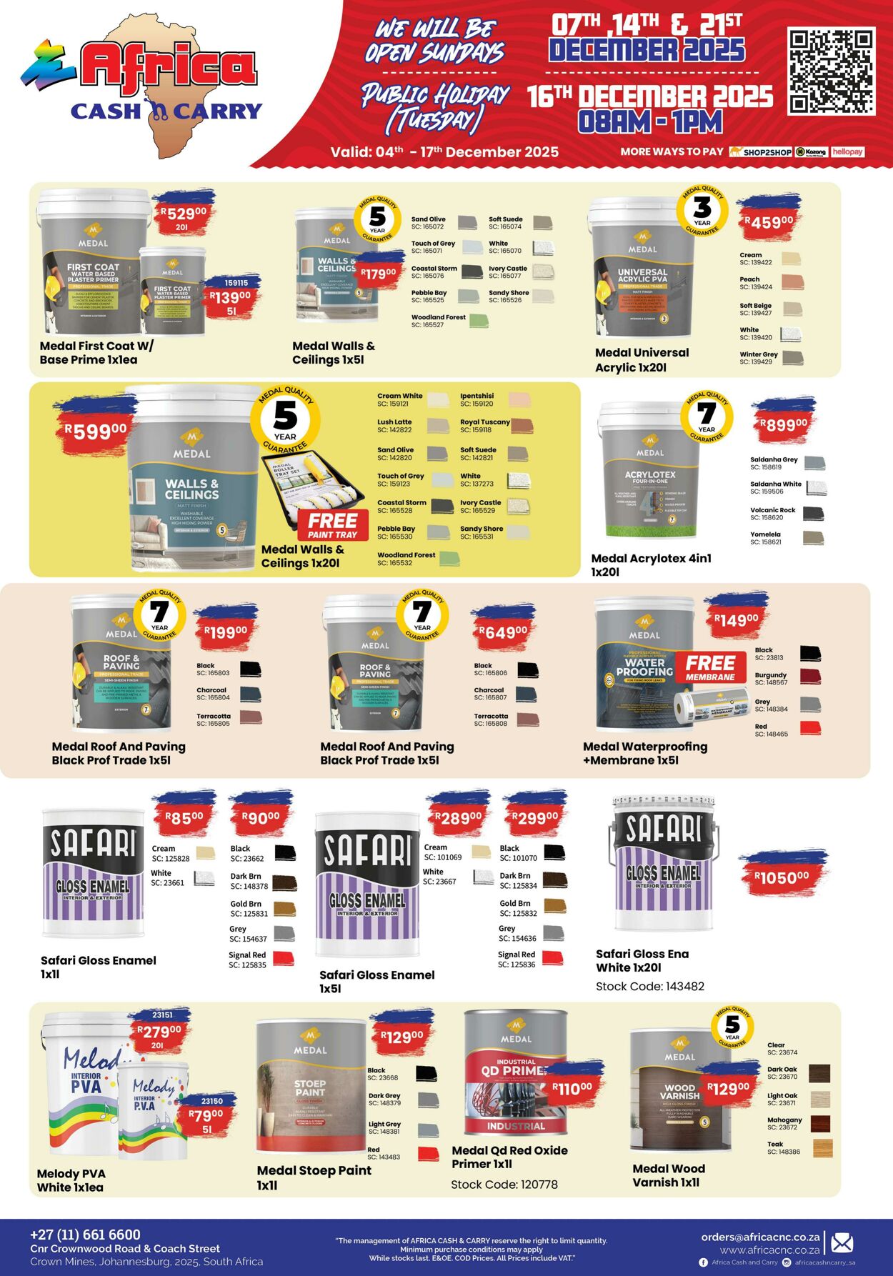 Special Africa Cash&Carry 04.12.2025 - 17.12.2025