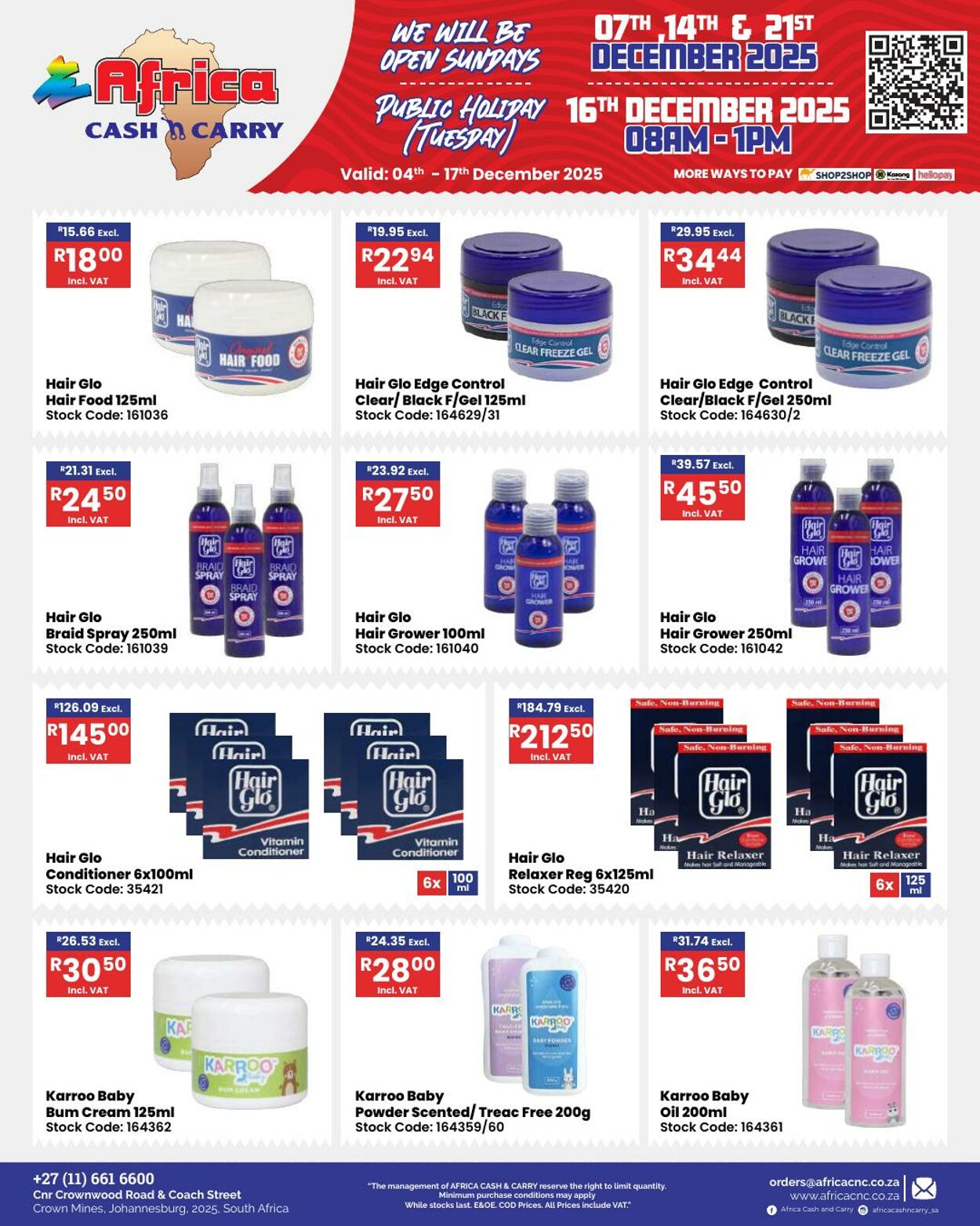 Special Africa Cash&Carry 04.12.2025 - 17.12.2025