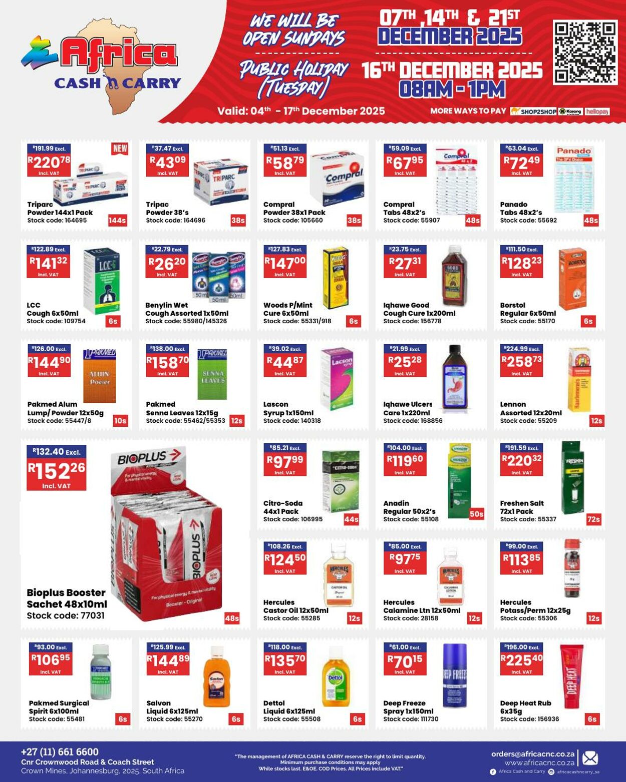 Special Africa Cash&Carry 04.12.2025 - 17.12.2025