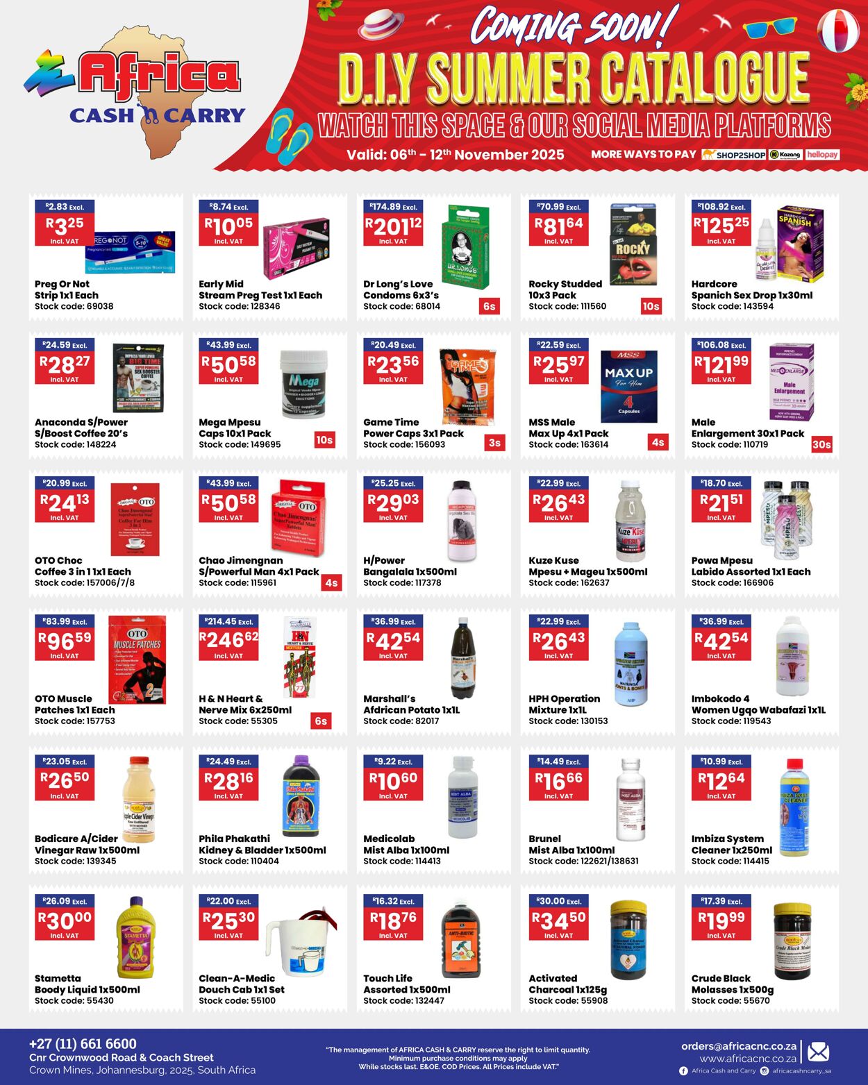 Special Africa Cash&Carry 06.11.2025 - 12.11.2025