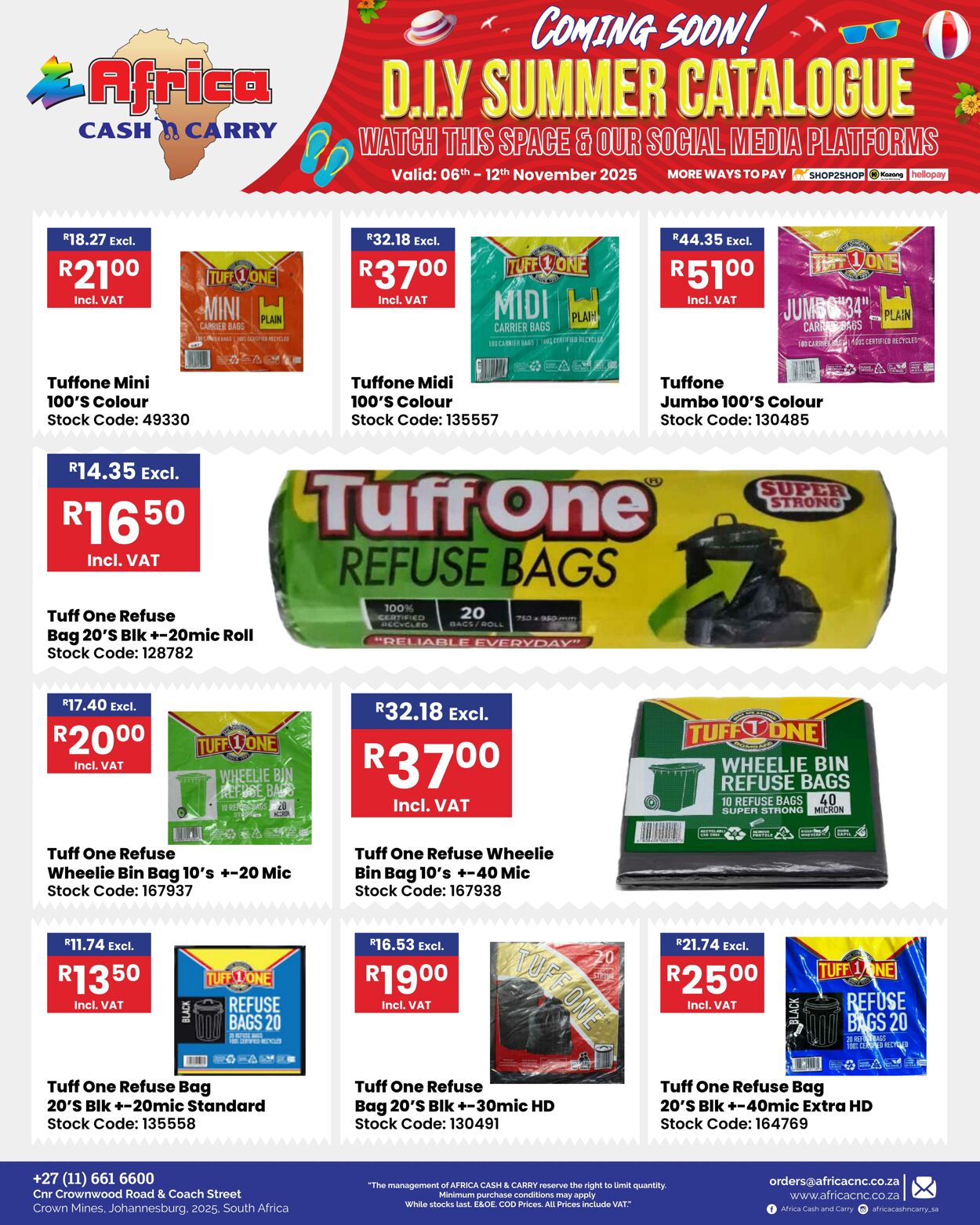 Special Africa Cash&Carry 06.11.2025 - 12.11.2025