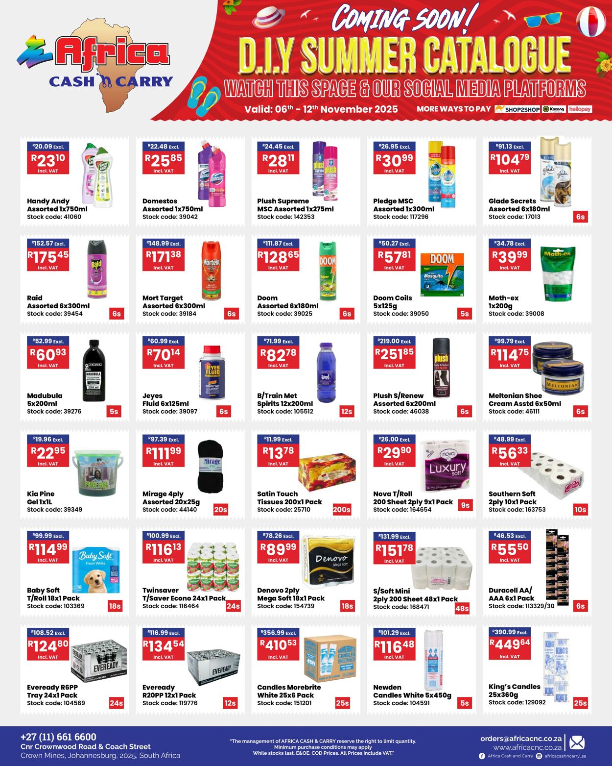 Special Africa Cash&Carry 06.11.2025 - 12.11.2025