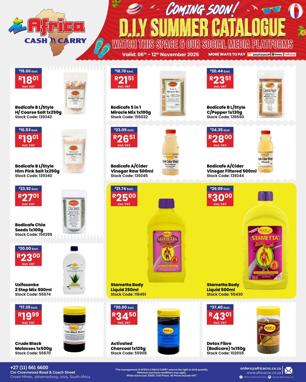 Special Africa Cash&Carry 06.11.2025 - 12.11.2025