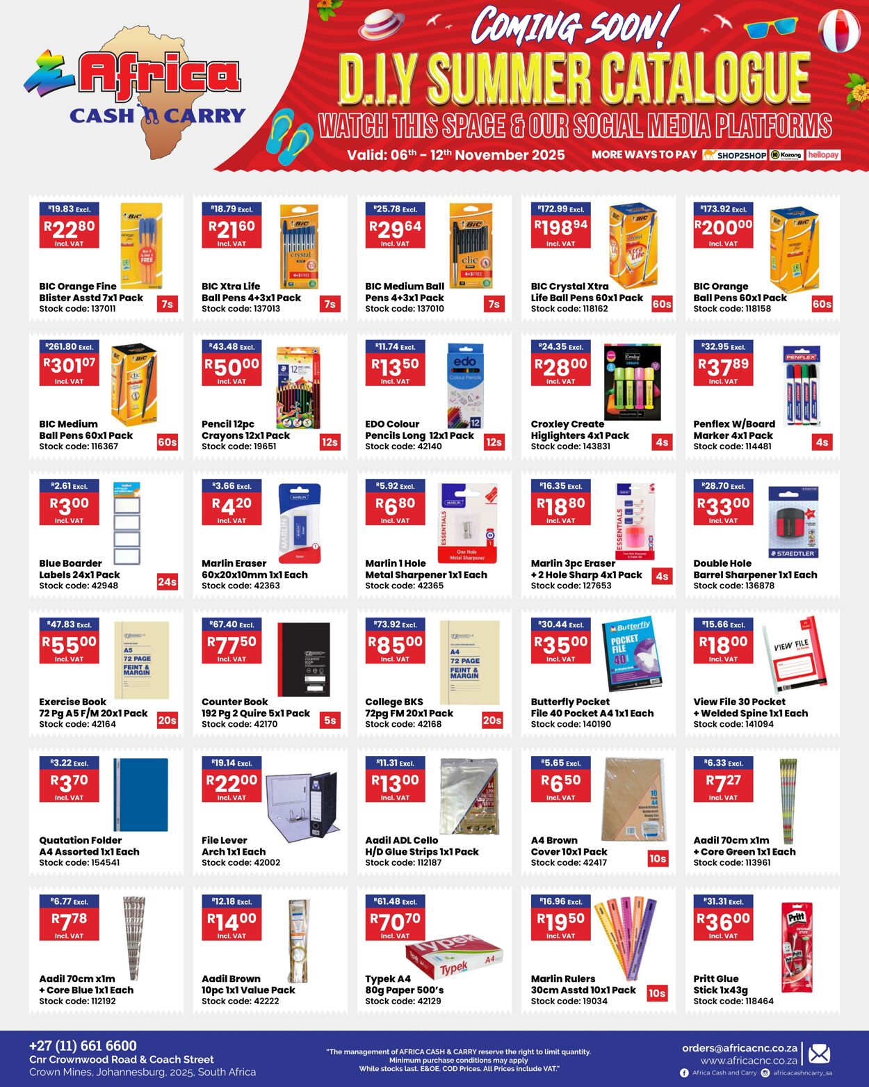 Special Africa Cash&Carry 06.11.2025 - 12.11.2025