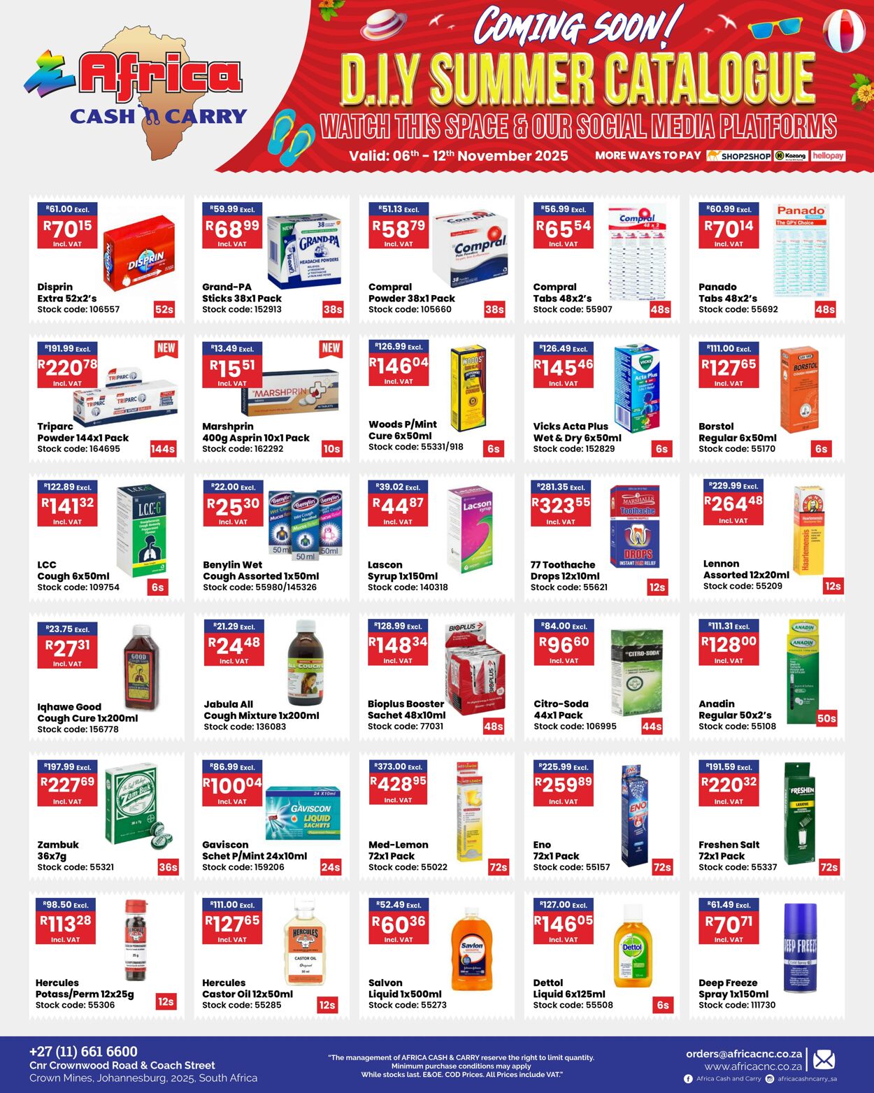 Special Africa Cash&Carry 06.11.2025 - 12.11.2025