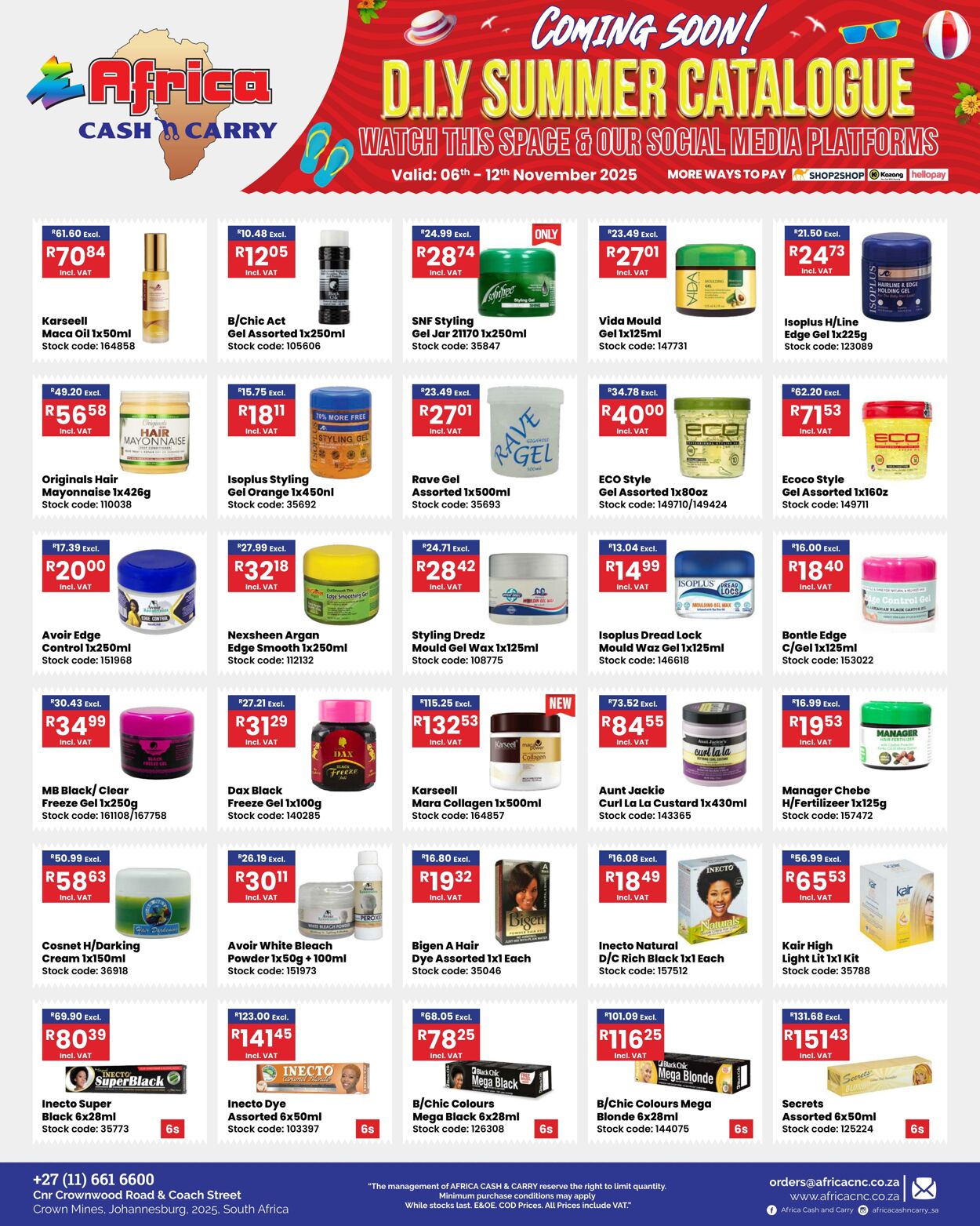 Special Africa Cash&Carry 06.11.2025 - 12.11.2025