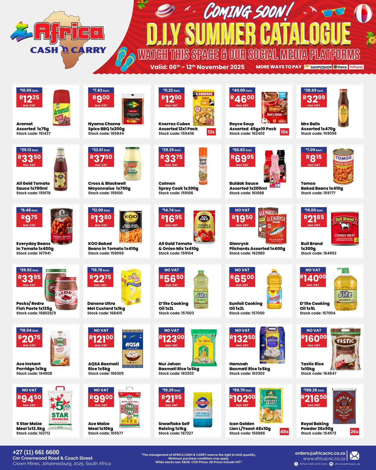 Special Africa Cash&Carry 06.11.2025 - 12.11.2025