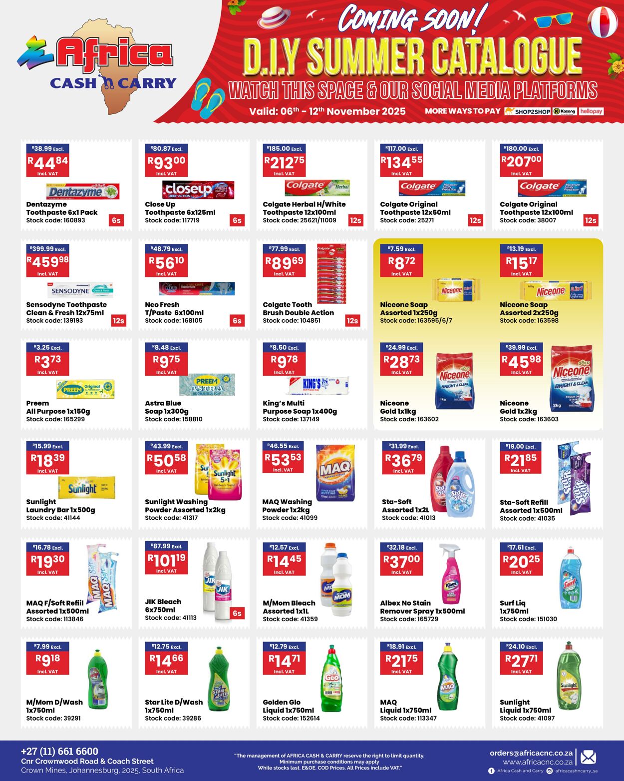 Special Africa Cash&Carry 06.11.2025 - 12.11.2025