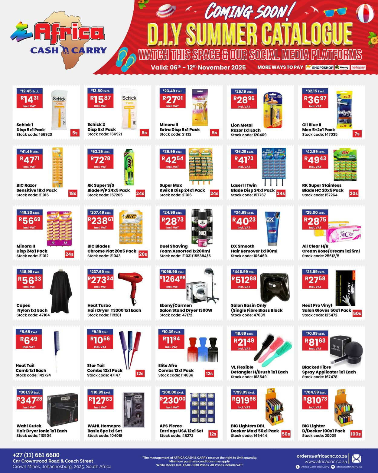 Special Africa Cash&Carry 06.11.2025 - 12.11.2025