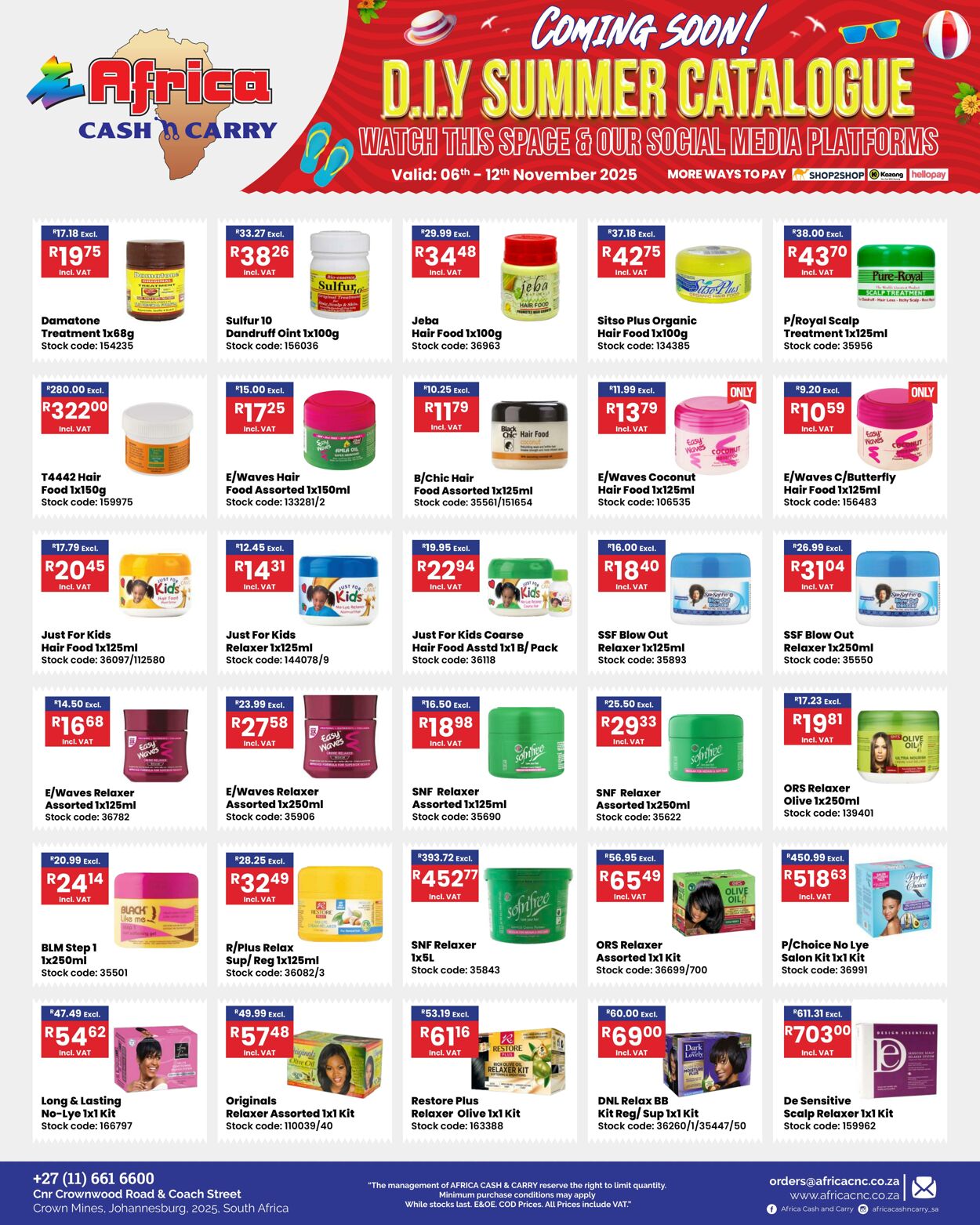 Special Africa Cash&Carry 06.11.2025 - 12.11.2025