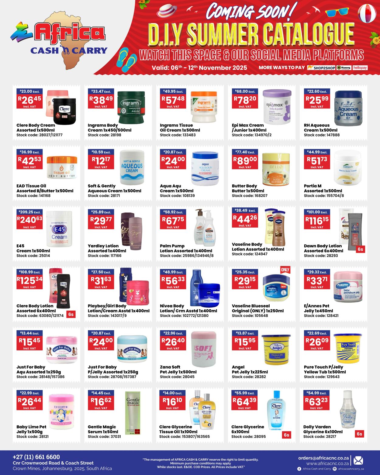 Special Africa Cash&Carry 06.11.2025 - 12.11.2025