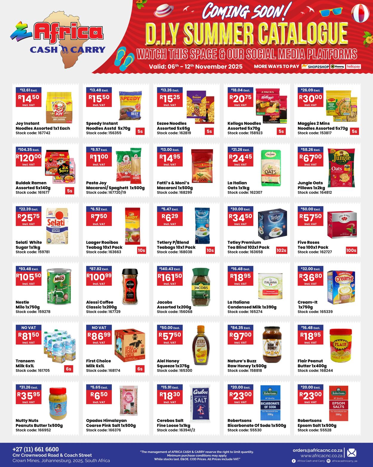 Special Africa Cash&Carry 06.11.2025 - 12.11.2025
