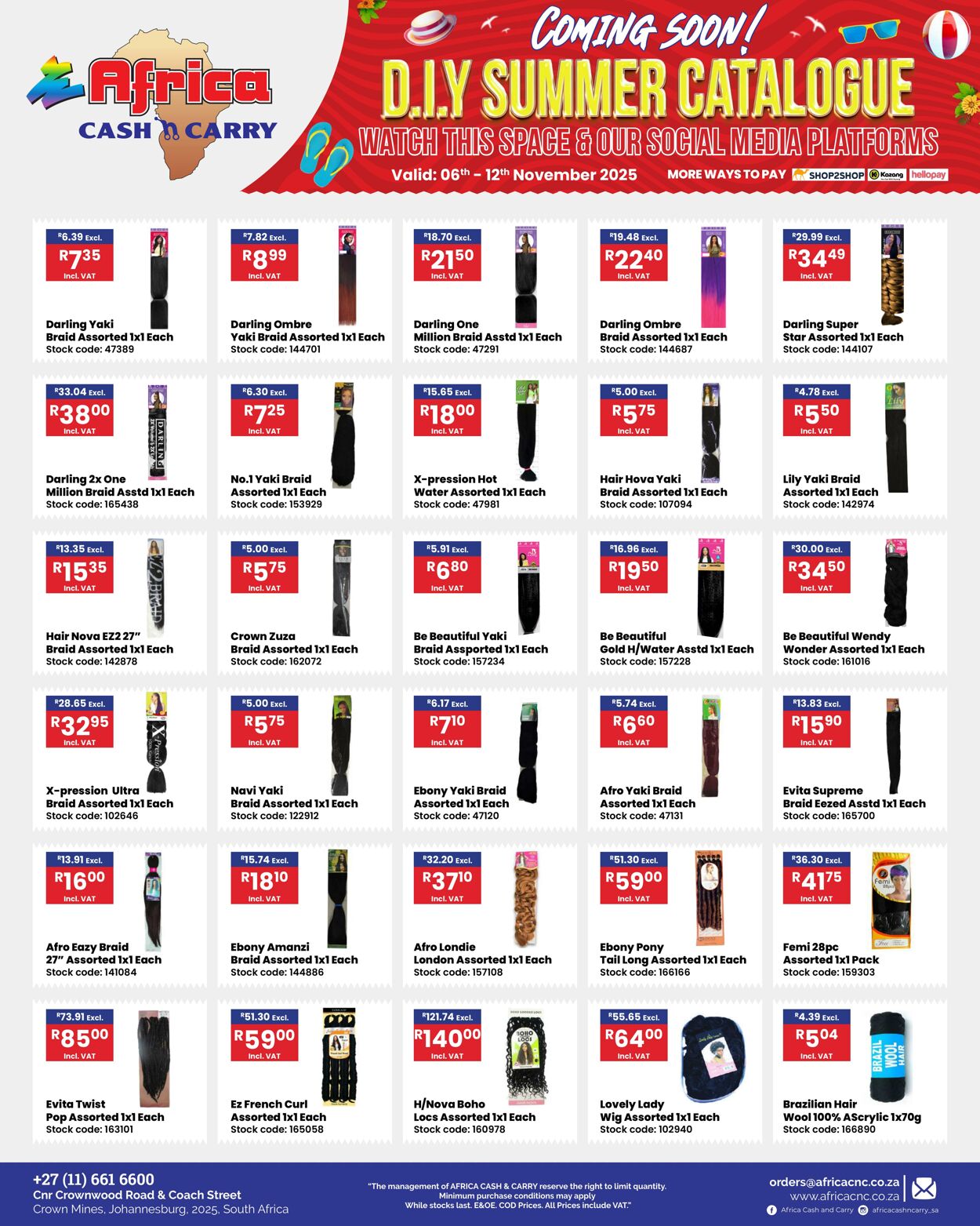 Special Africa Cash&Carry 06.11.2025 - 12.11.2025