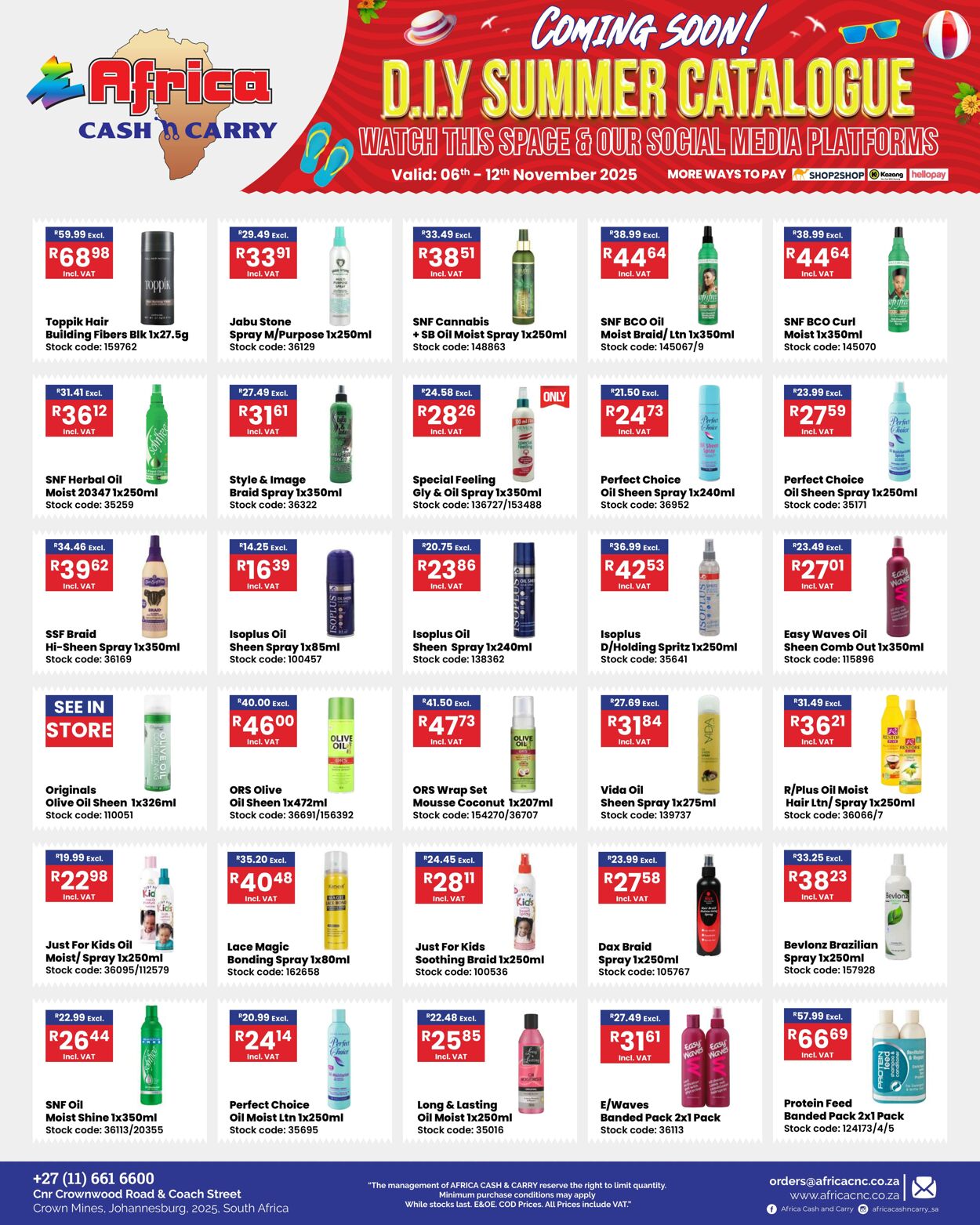 Special Africa Cash&Carry 06.11.2025 - 12.11.2025