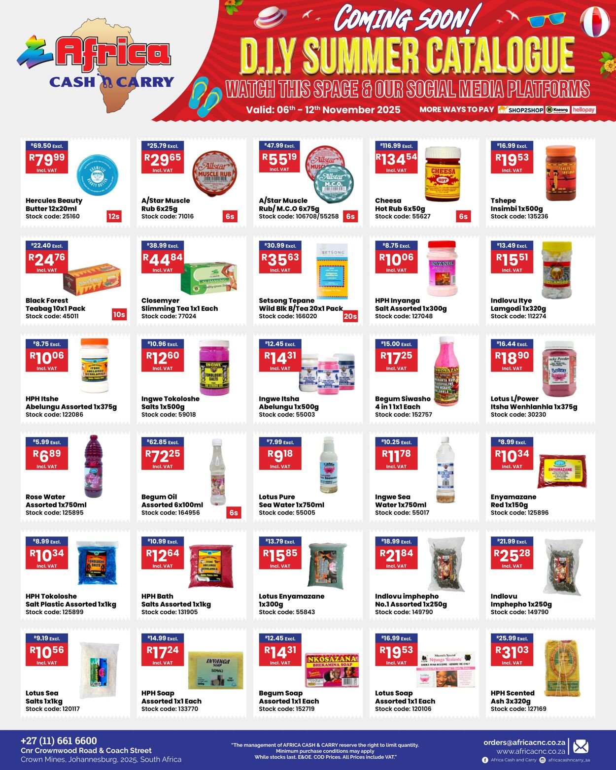 Special Africa Cash&Carry 06.11.2025 - 12.11.2025
