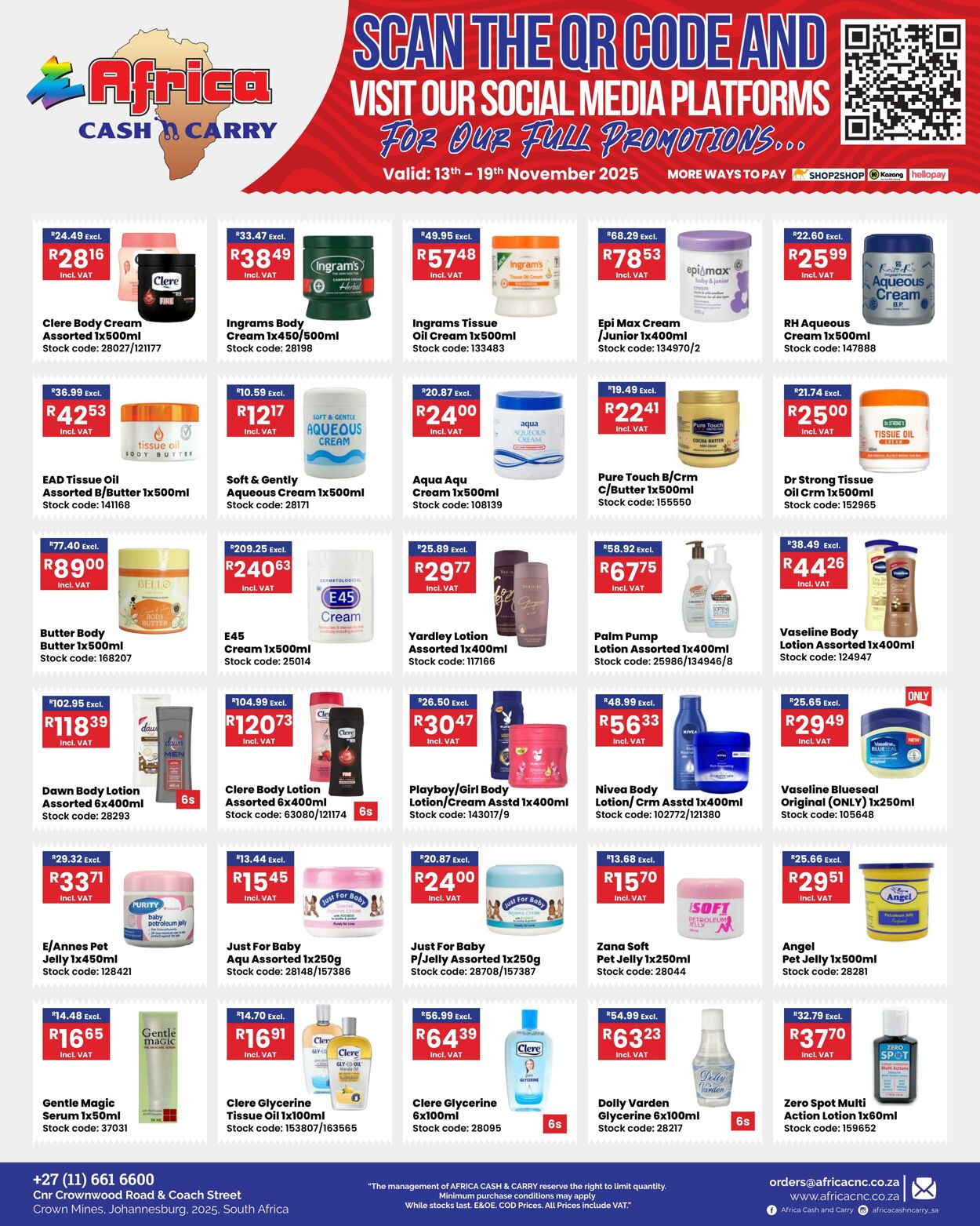 Special Africa Cash&Carry 13.11.2025 - 19.11.2025