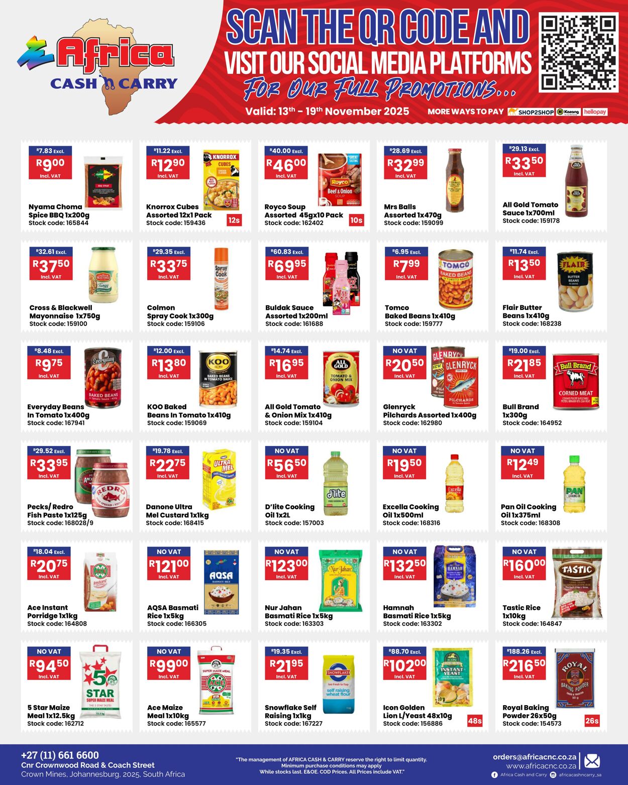 Special Africa Cash&Carry 13.11.2025 - 19.11.2025