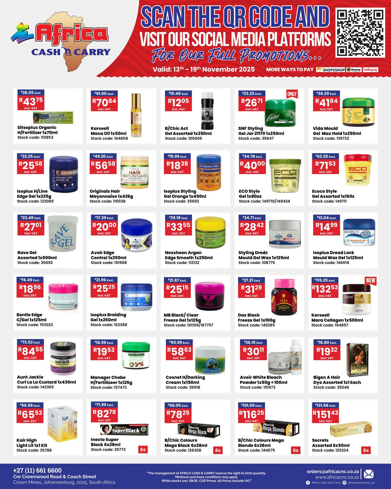 Special Africa Cash&Carry 13.11.2025 - 19.11.2025