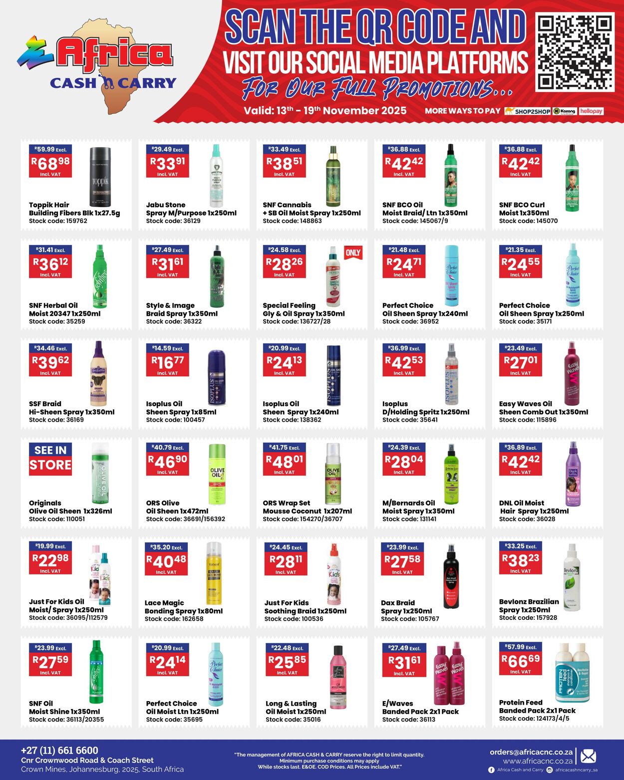 Special Africa Cash&Carry 13.11.2025 - 19.11.2025