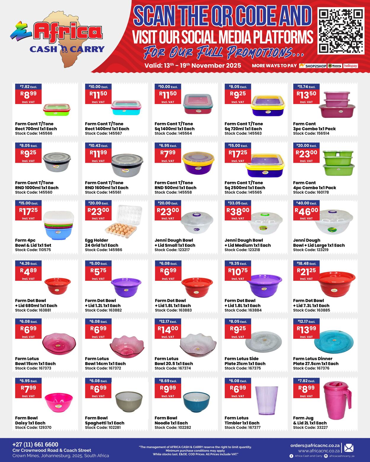 Special Africa Cash&Carry 13.11.2025 - 19.11.2025