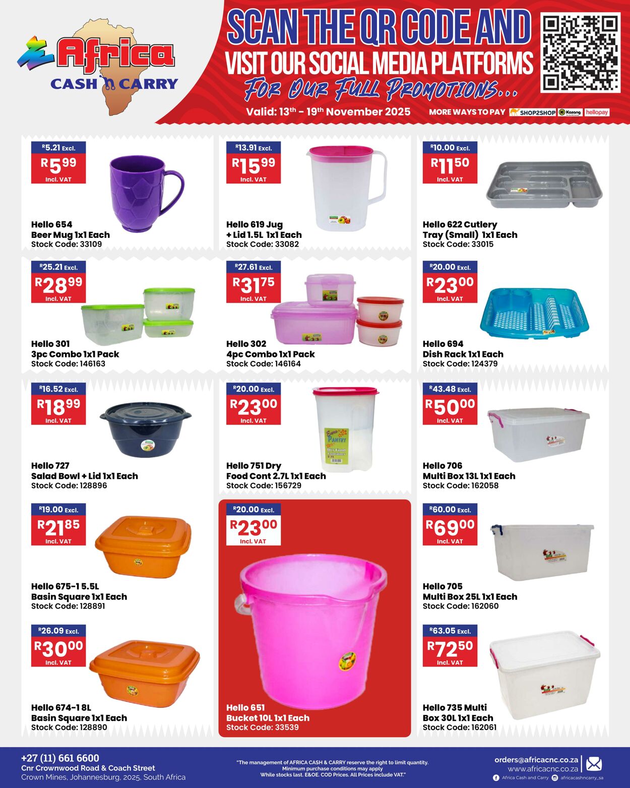 Special Africa Cash&Carry 13.11.2025 - 19.11.2025
