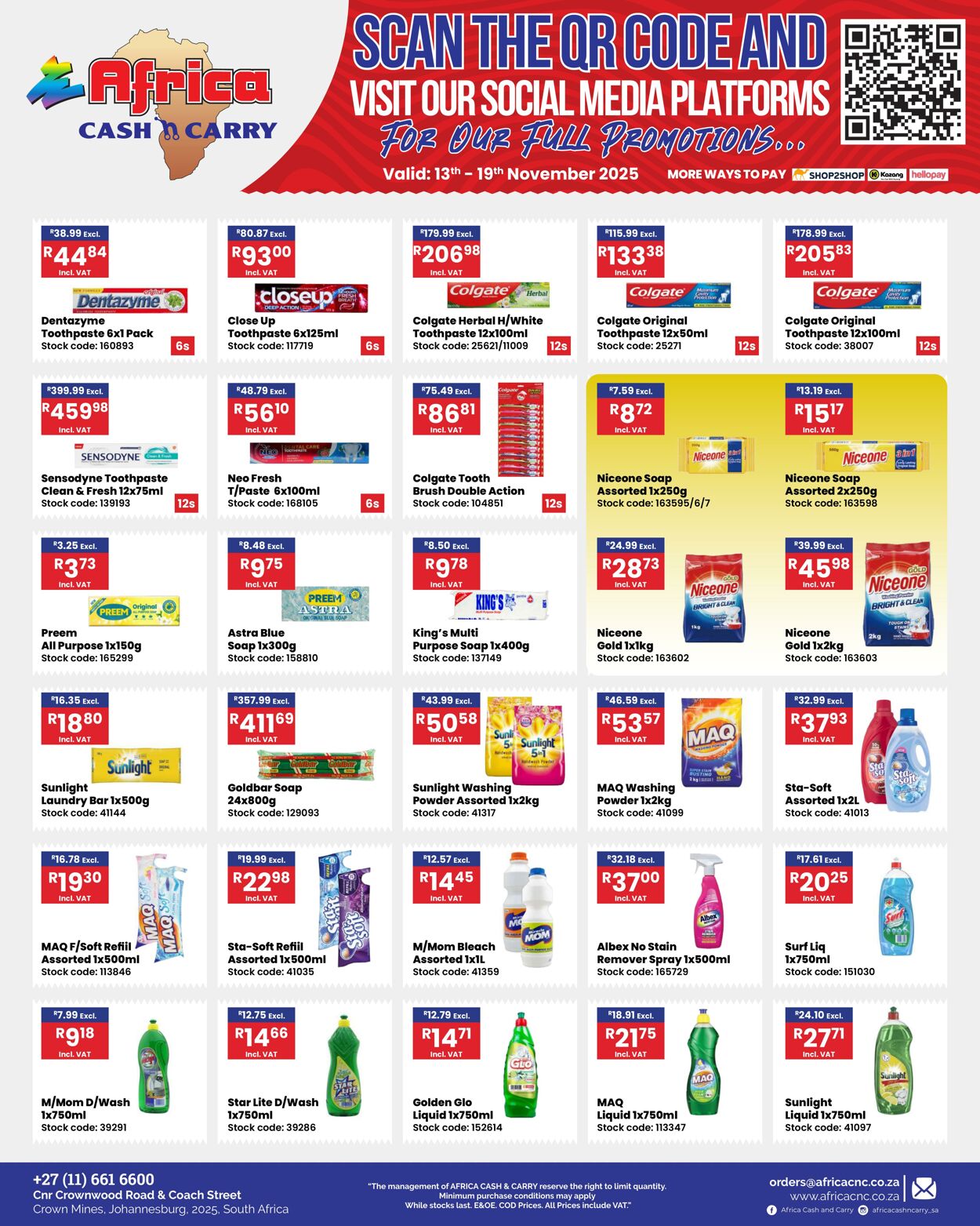 Special Africa Cash&Carry 13.11.2025 - 19.11.2025