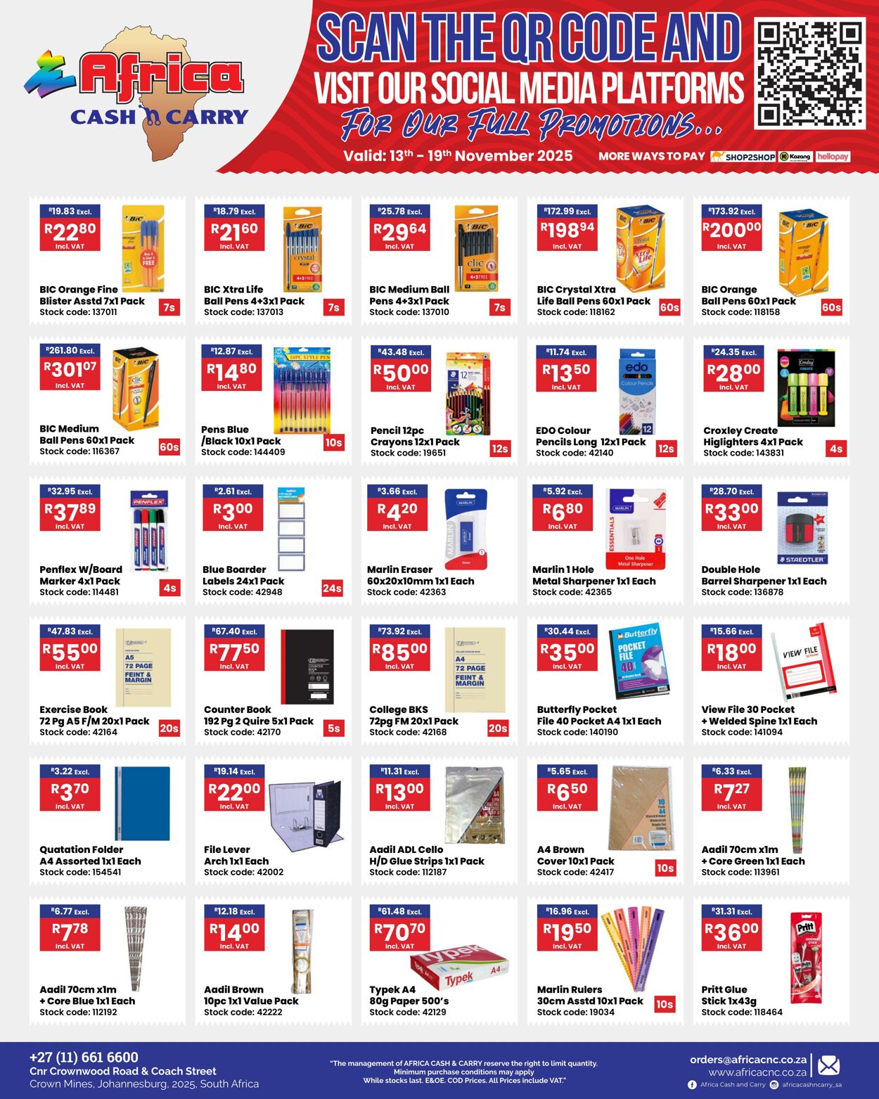 Special Africa Cash&Carry 13.11.2025 - 19.11.2025