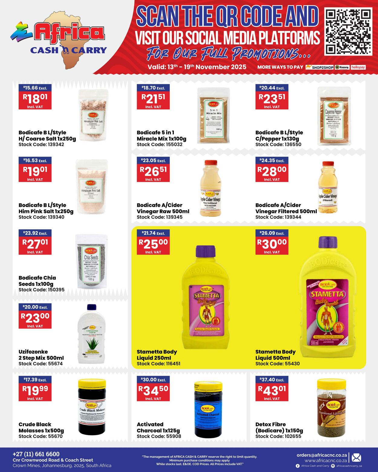 Special Africa Cash&Carry 13.11.2025 - 19.11.2025