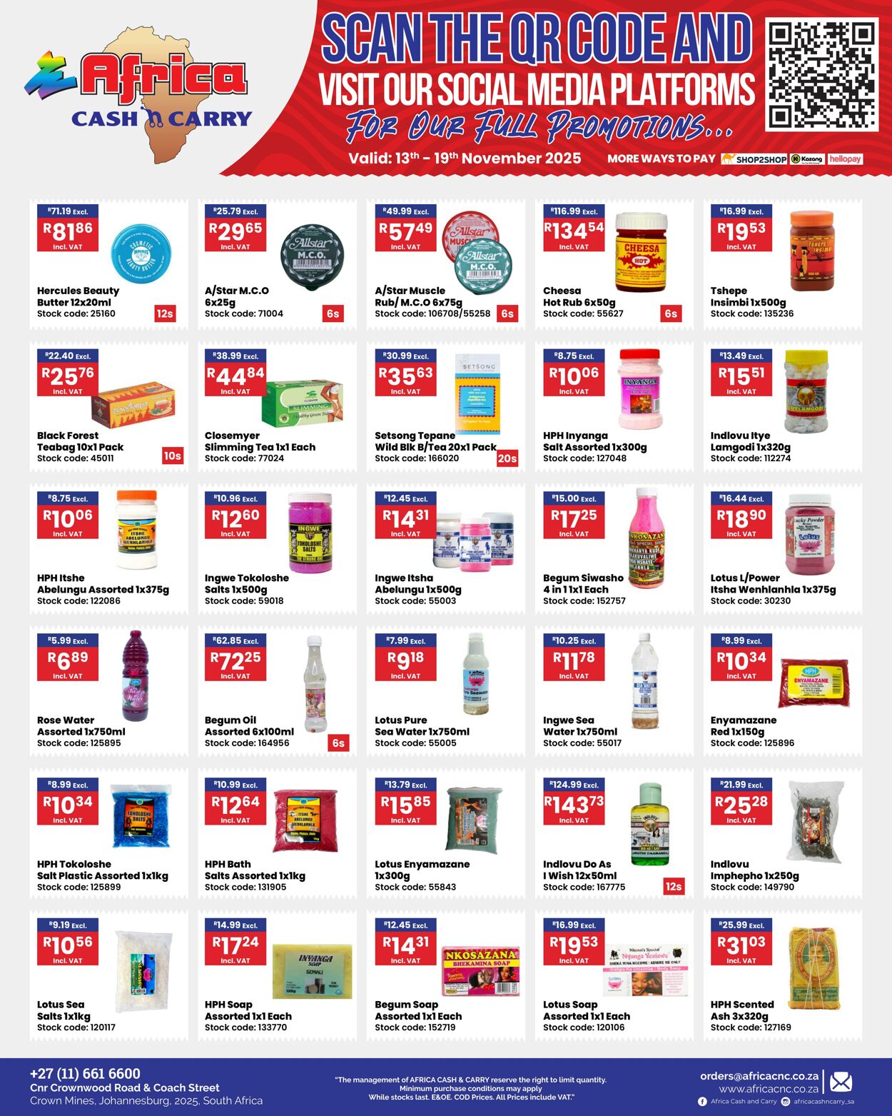 Special Africa Cash&Carry 13.11.2025 - 19.11.2025