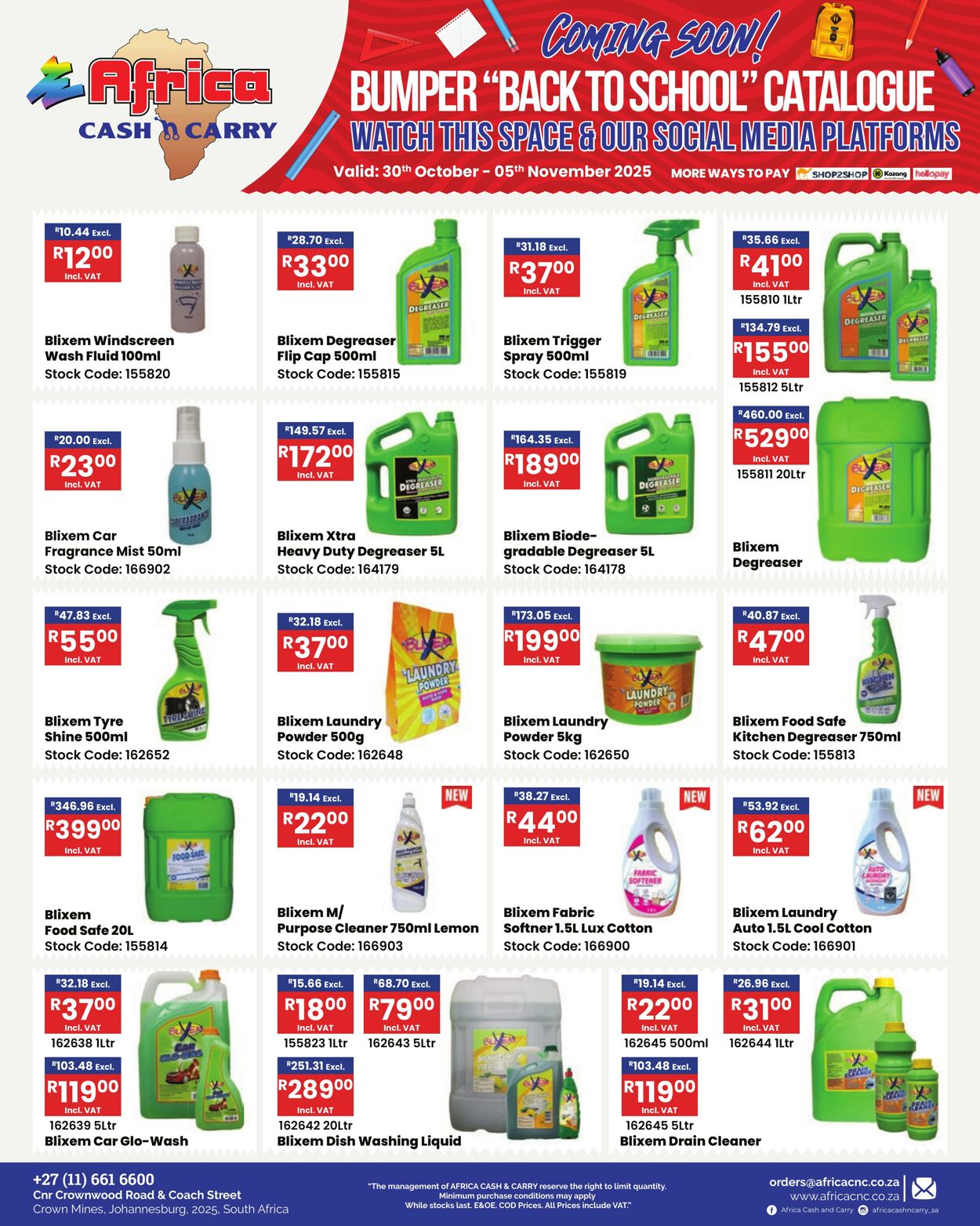 Special Africa Cash&Carry 30.10.2025 - 05.11.2025